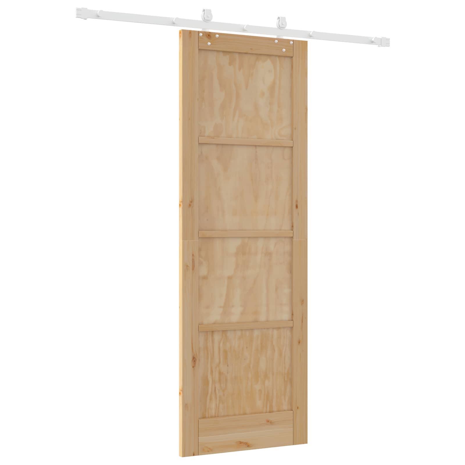 Schiebetür Natürlich und Weiß 73,5 x 211 cm
