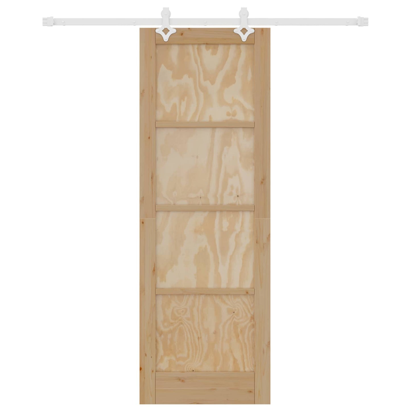 Schiebetür Natürlich und Weiß 73,5 x 211 cm