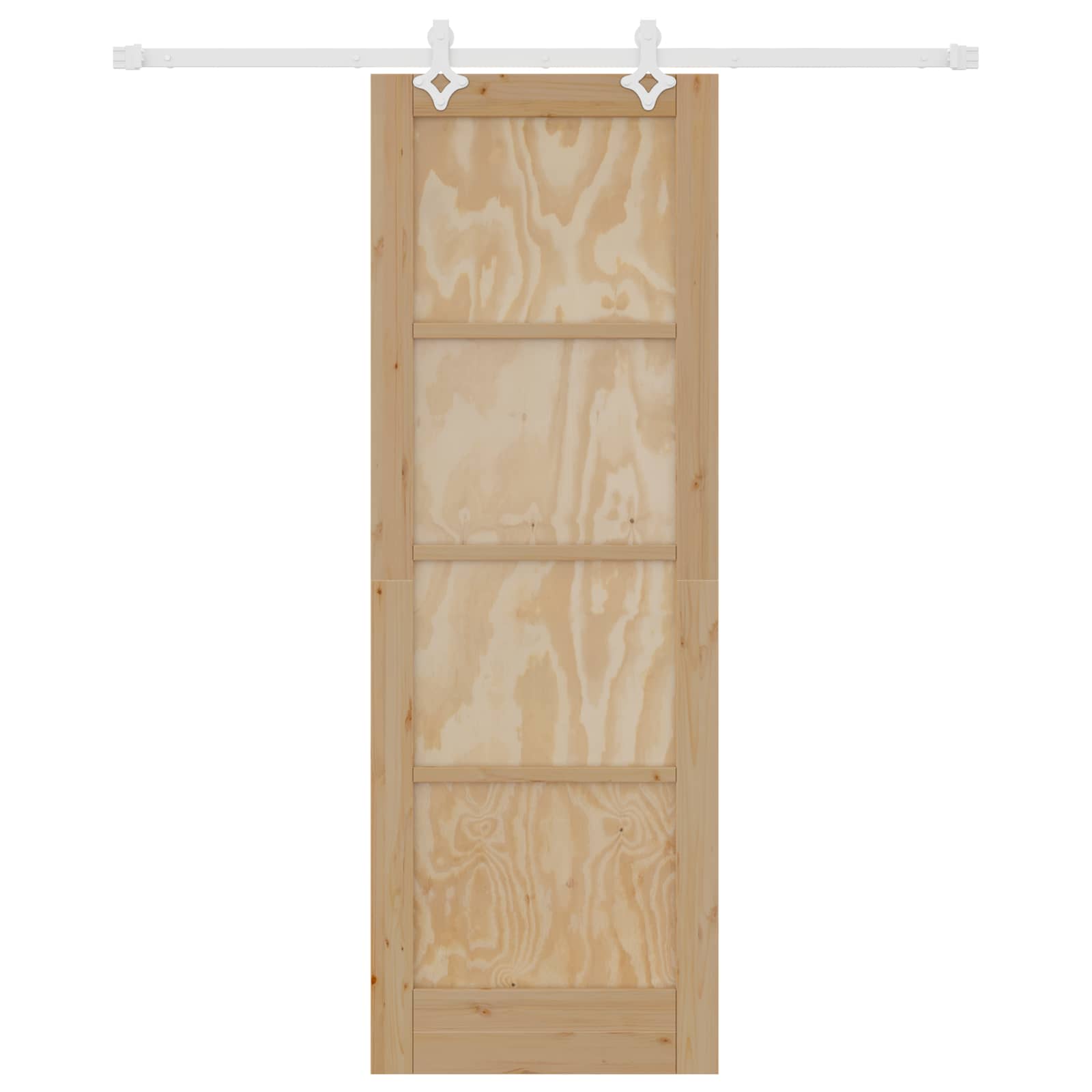 Schiebetür Natürlich und Weiß 73,5 x 211 cm