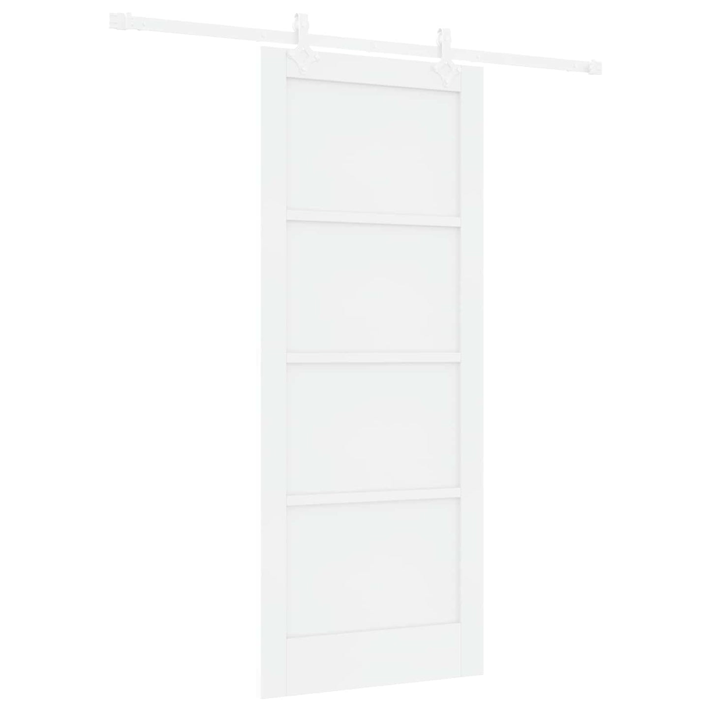 Schiebetür Weiß 83 x 202 cm Massives Kiefernholz