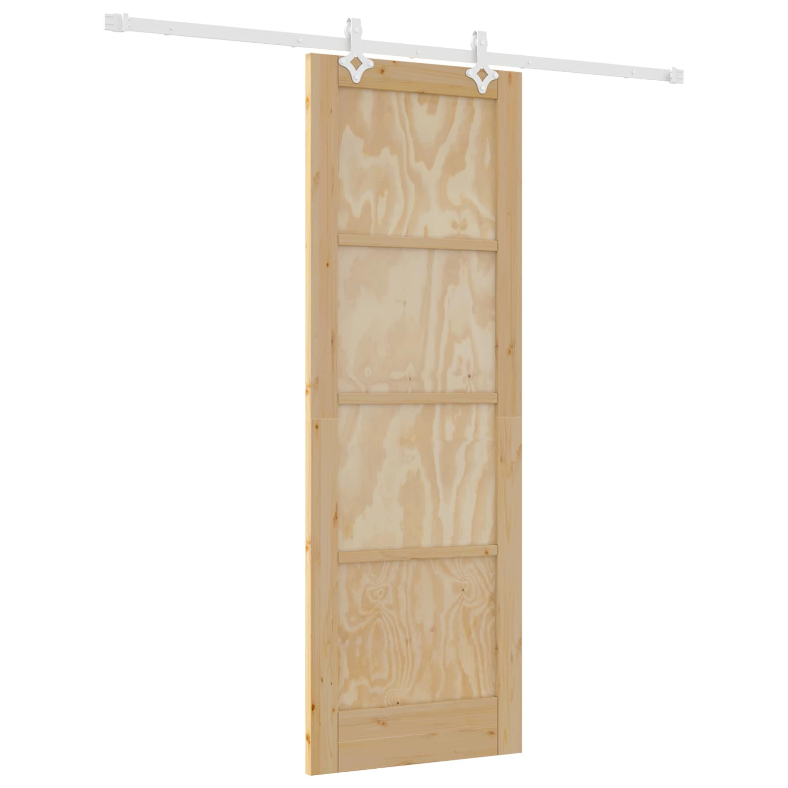 Schiebetür Natürlich und Weiß 73,5 x 211 cm