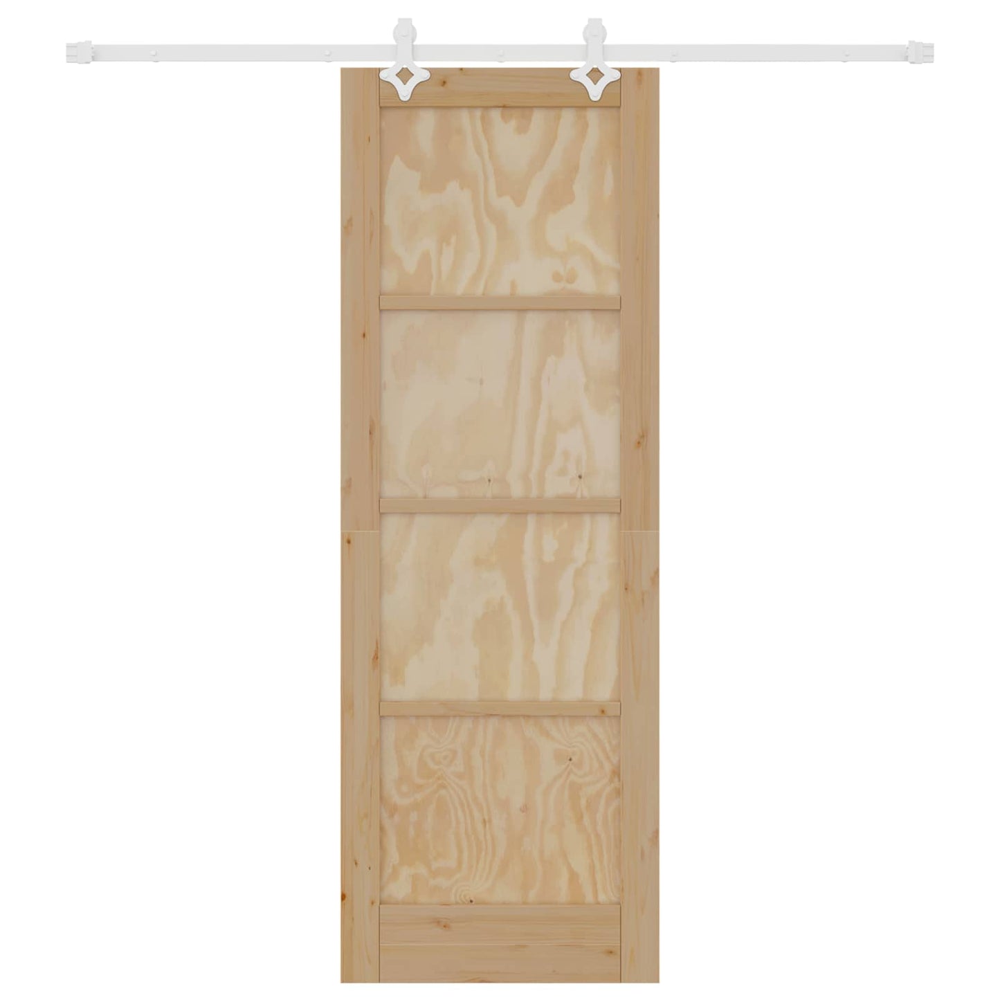 Schiebetür Natürlich und Weiß 73,5 x 211 cm