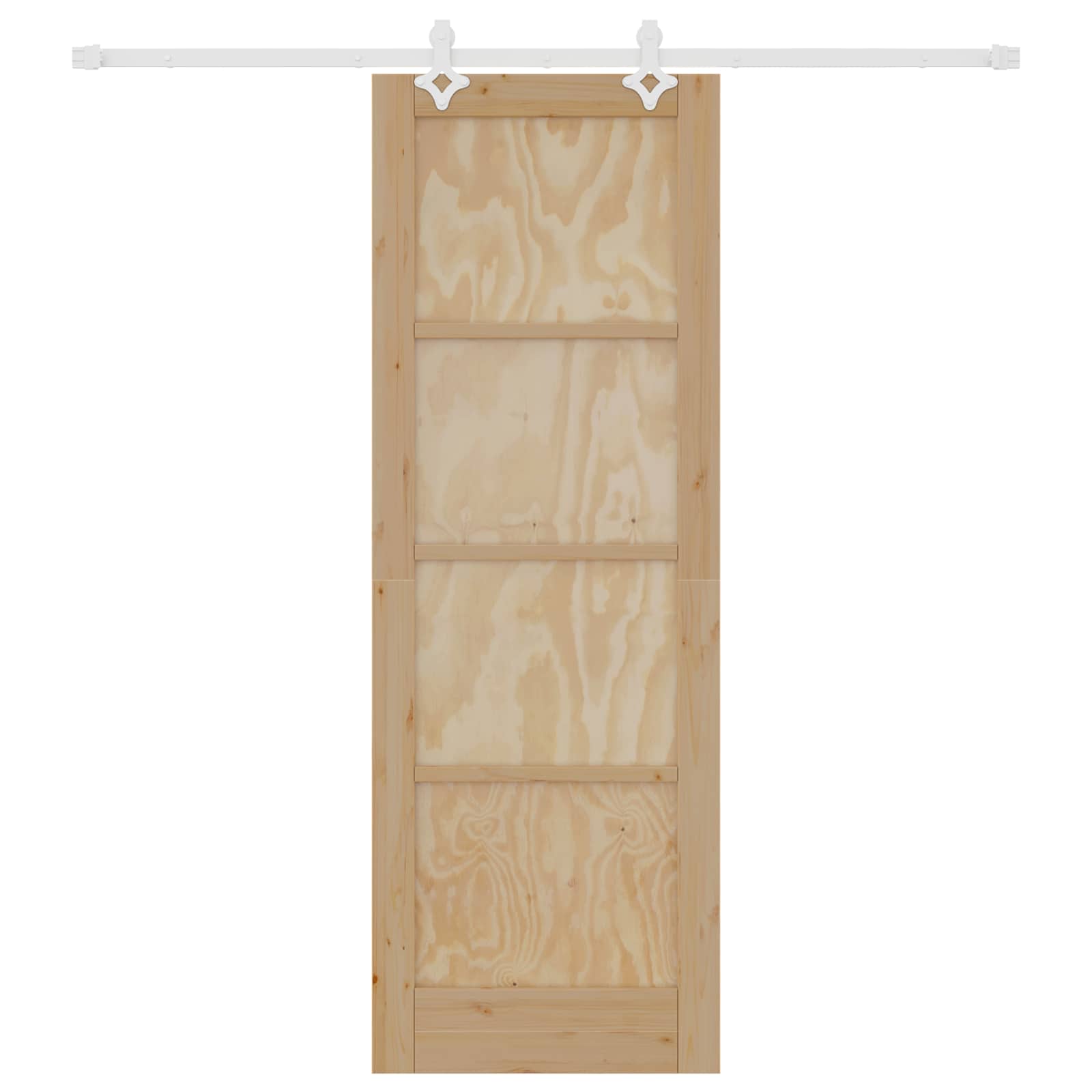 Schiebetür Natürlich und Weiß 73,5 x 211 cm