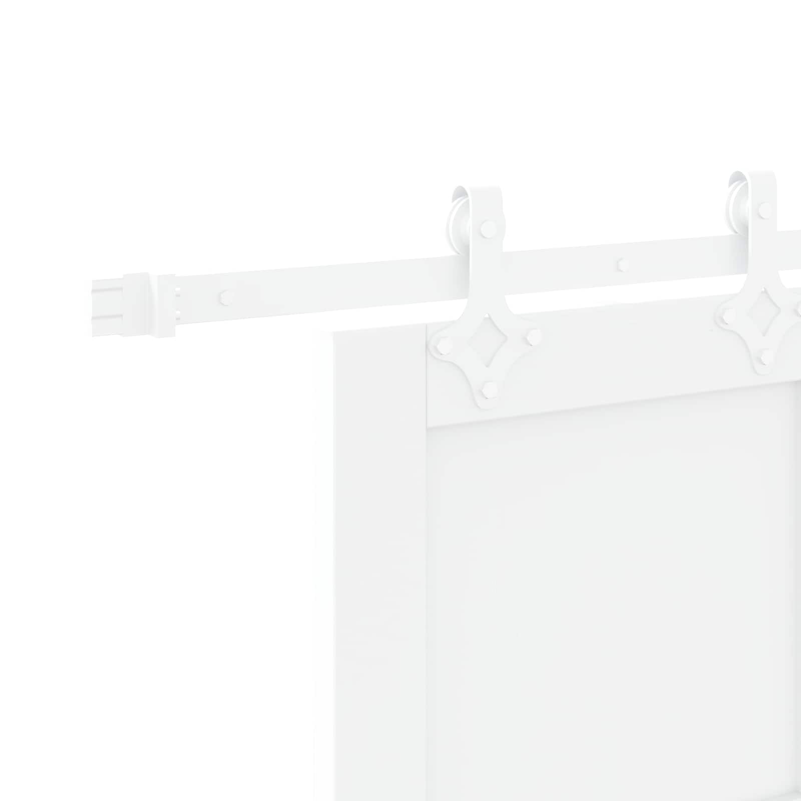 Schiebetür Weiß 83 x 202 cm Massives Kiefernholz