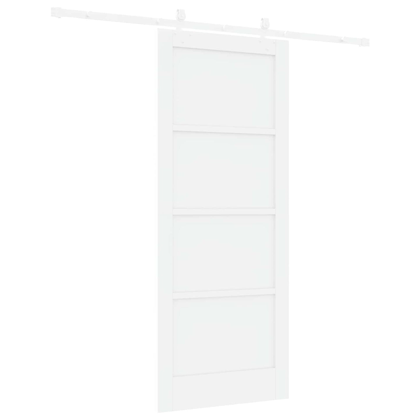 Schiebetür Weiß 83 x 202 cm Massives Kiefernholz