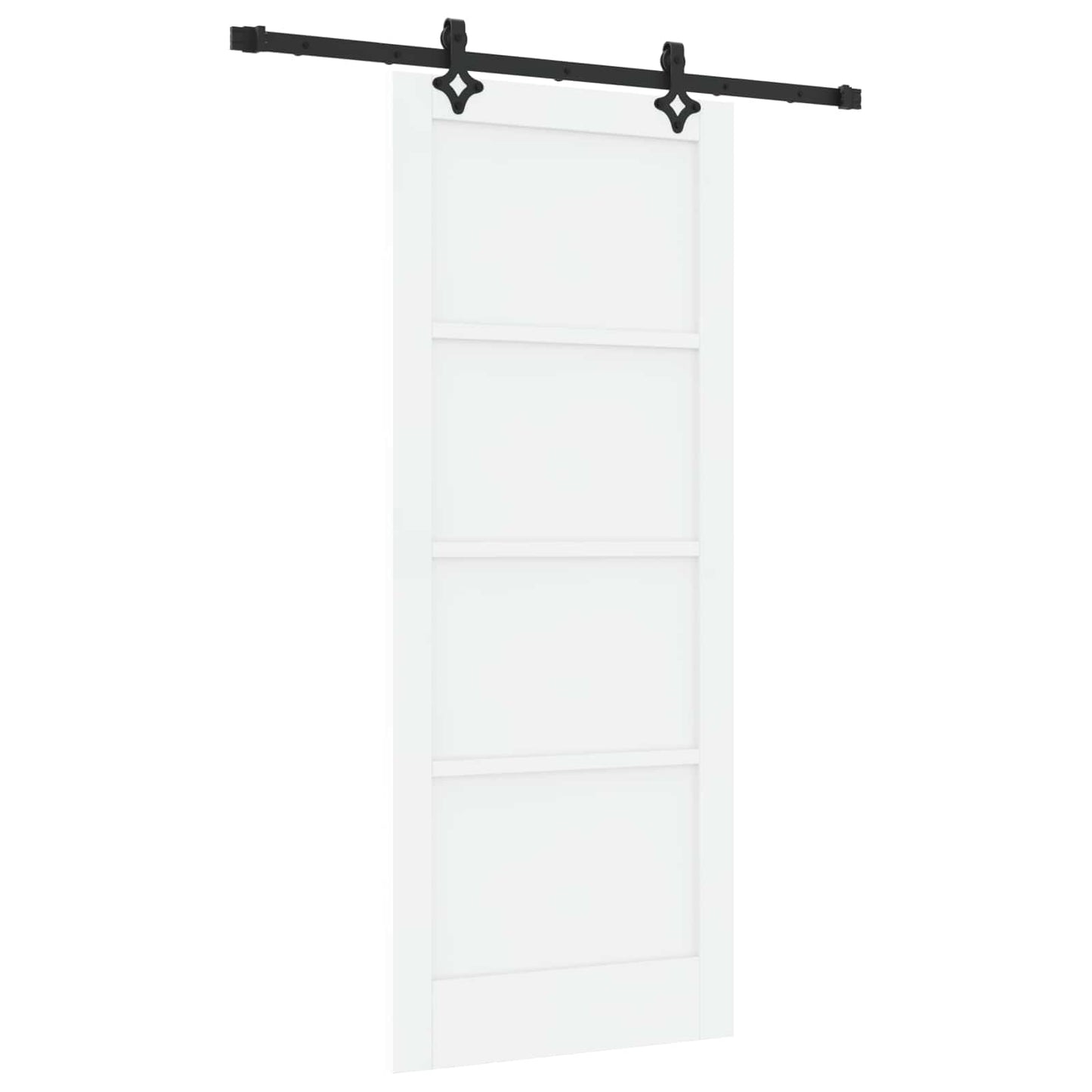 Schiebetür ORKDAL Weiß 83 x 202 cm Massives Kiefernholz