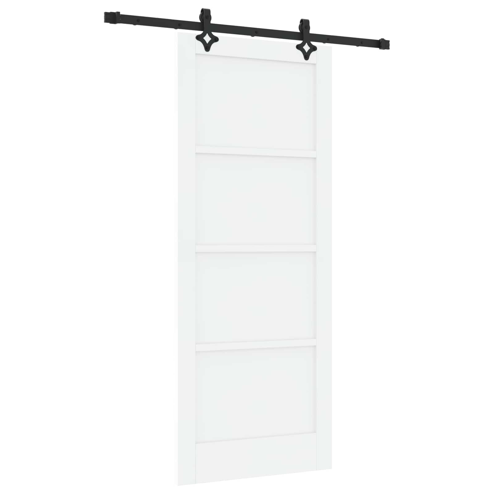 Schiebetür ORKDAL Weiß 83 x 202 cm Massives Kiefernholz
