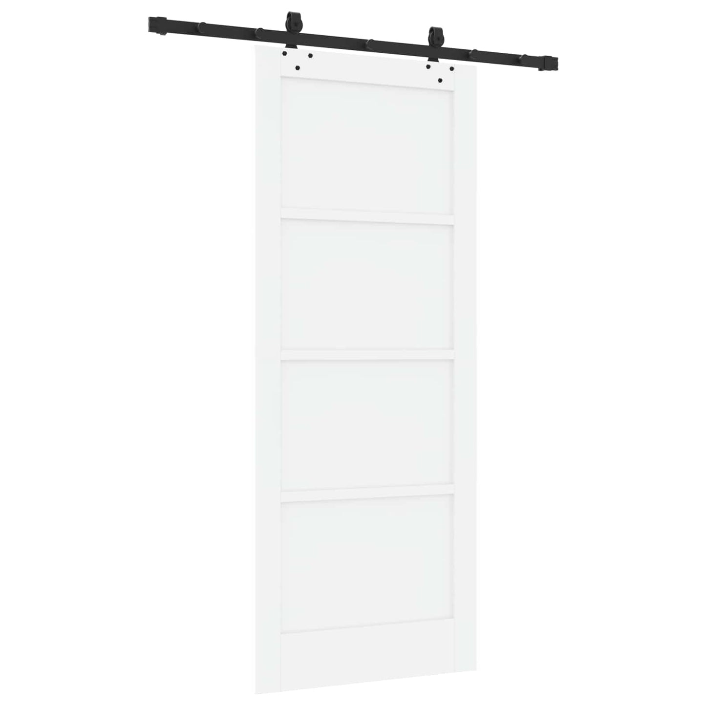 Schiebetür ORKDAL Weiß 83 x 202 cm Massives Kiefernholz