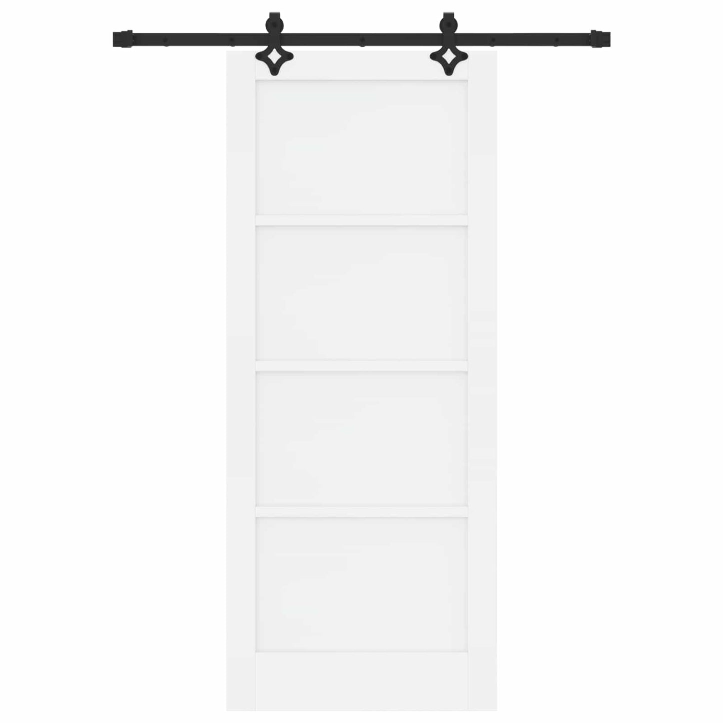Schiebetür ORKDAL Weiß 83 x 202 cm Massives Kiefernholz