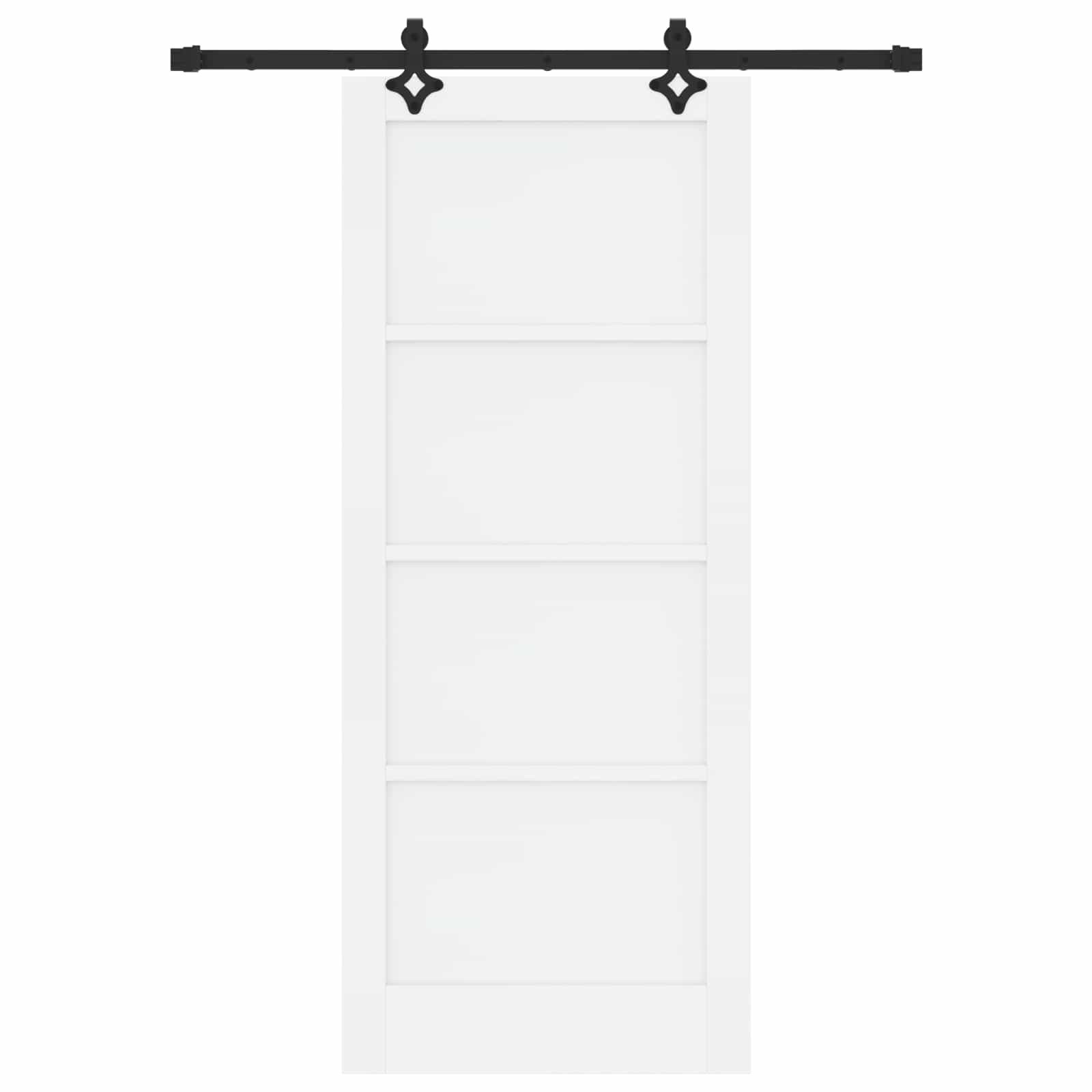 Schiebetür ORKDAL Weiß 83 x 202 cm Massives Kiefernholz