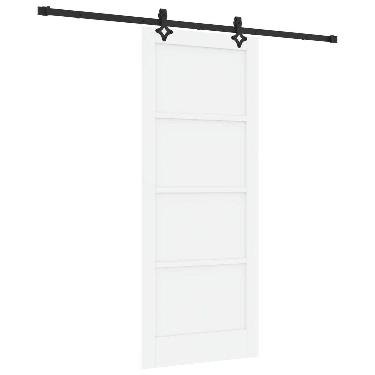 Schiebetür ORKDAL Weiß 83 x 202 cm Massives Kiefernholz