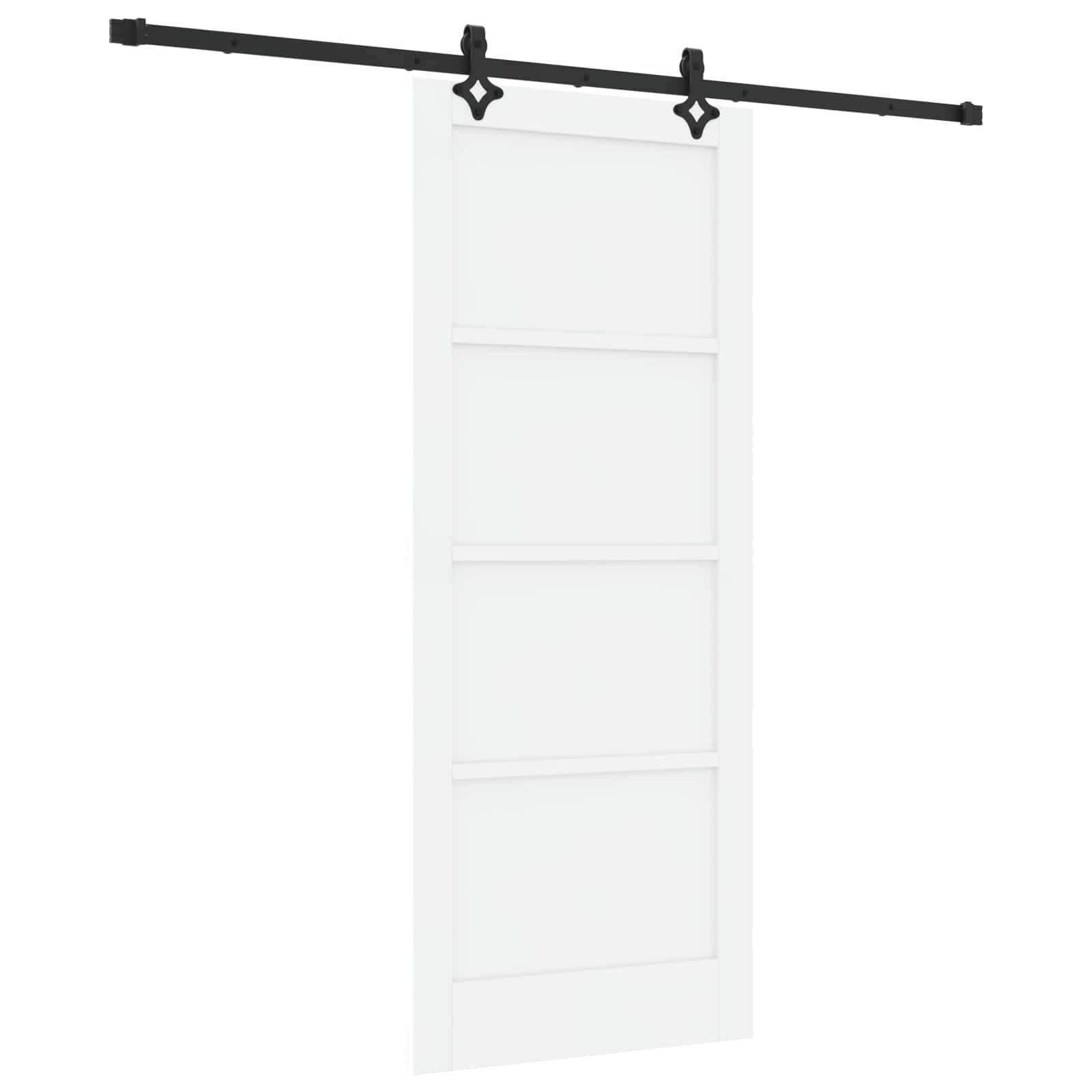 Schiebetür ORKDAL Weiß 83 x 202 cm Massives Kiefernholz