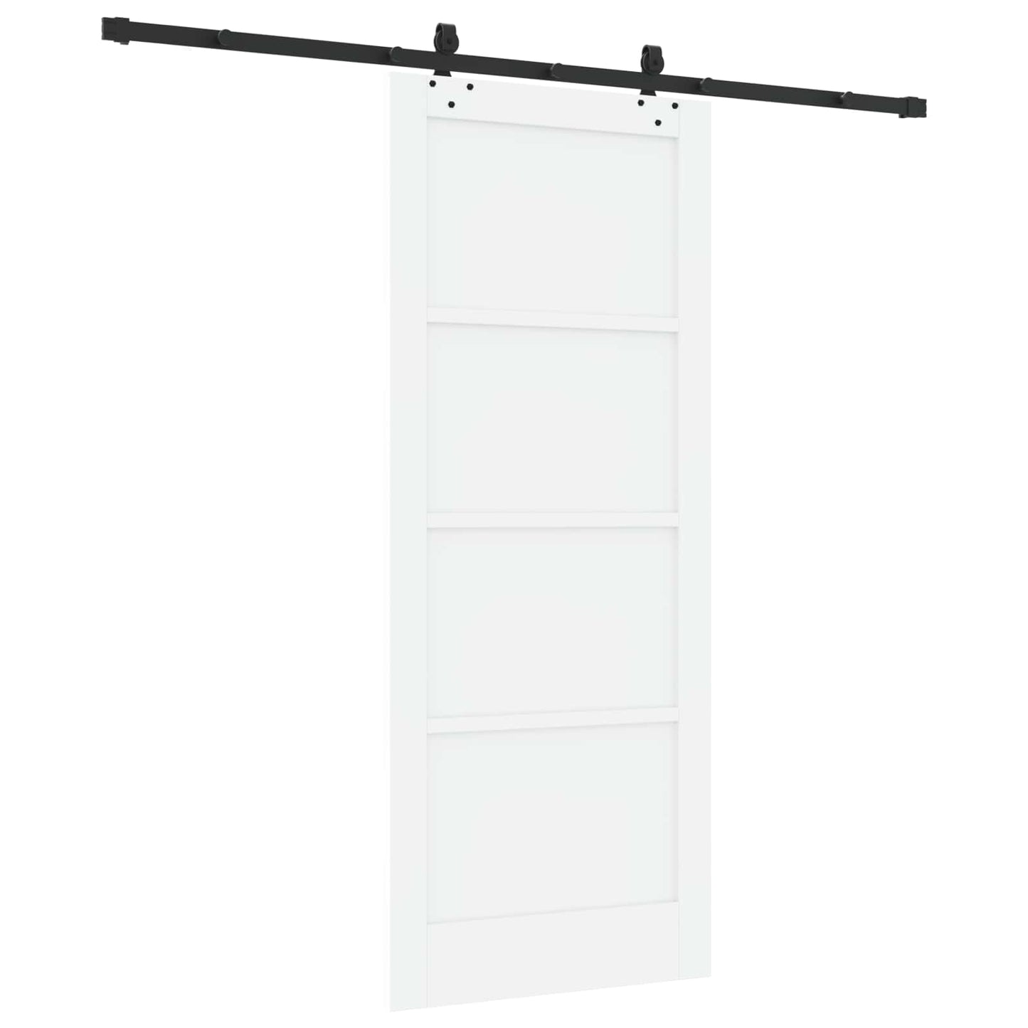 Schiebetür ORKDAL Weiß 83 x 202 cm Massives Kiefernholz