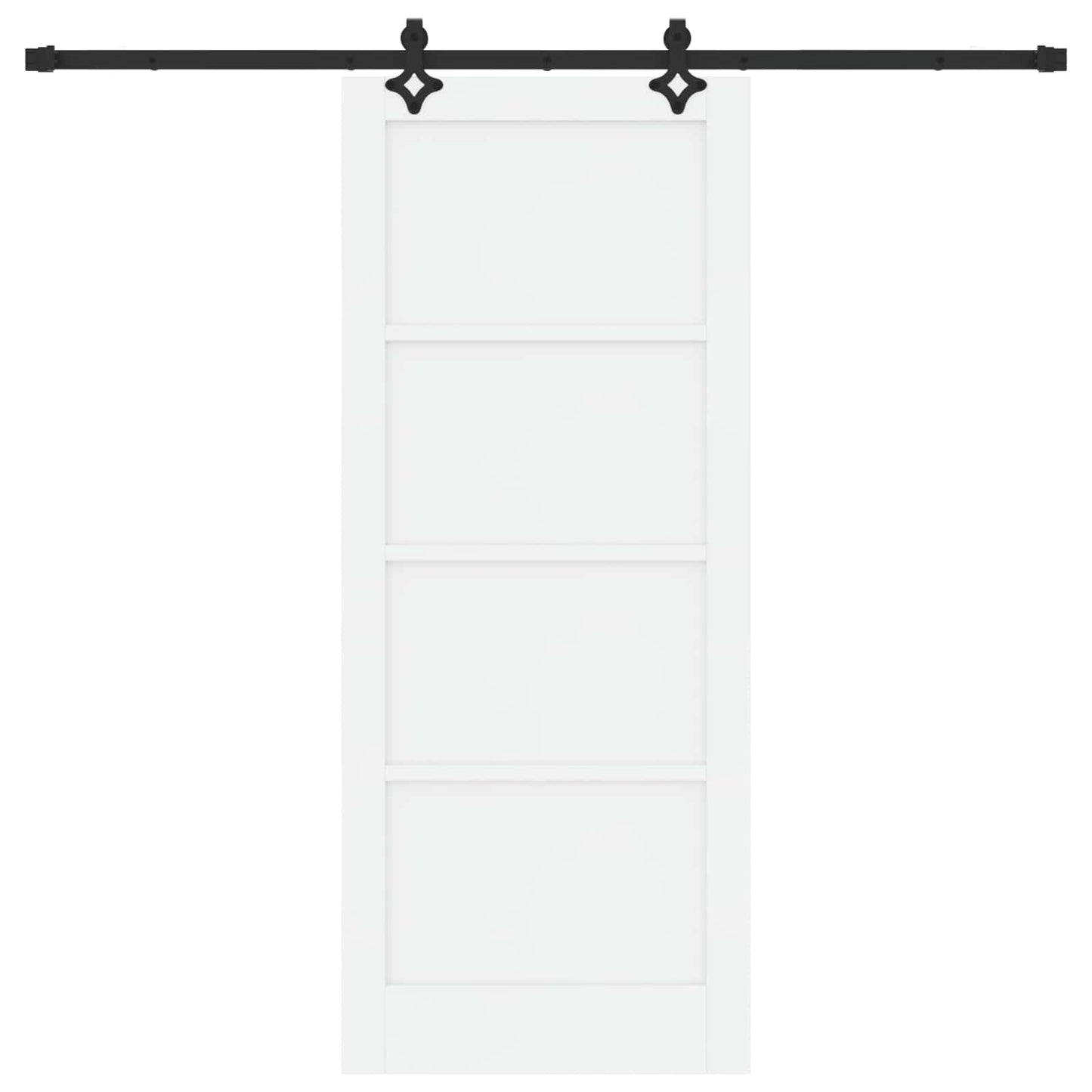 Schiebetür ORKDAL Weiß 83 x 202 cm Massives Kiefernholz