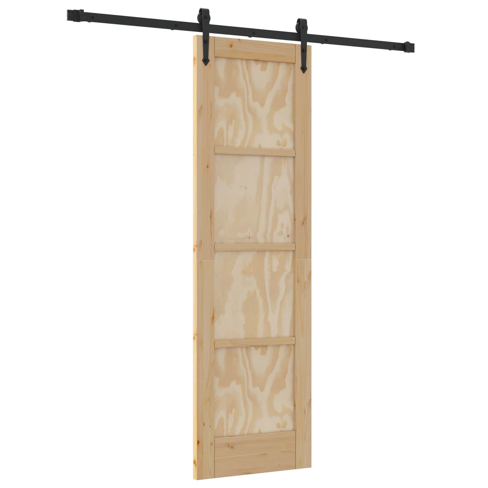 Schiebetür ORKDAL Natürlich und Schwarz 61 x 198,5 cm