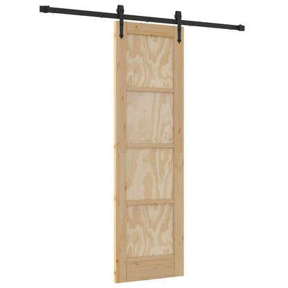 Schiebetür ORKDAL Natürlich und Schwarz 61 x 198,5 cm