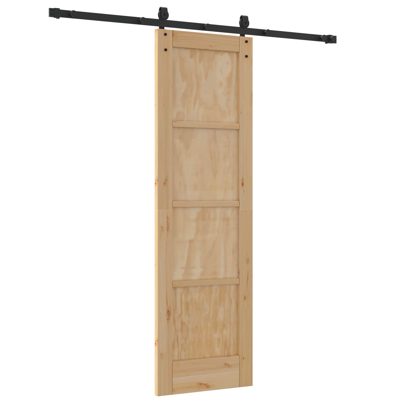Schiebetür ORKDAL Natürlich und Schwarz 61 x 198,5 cm