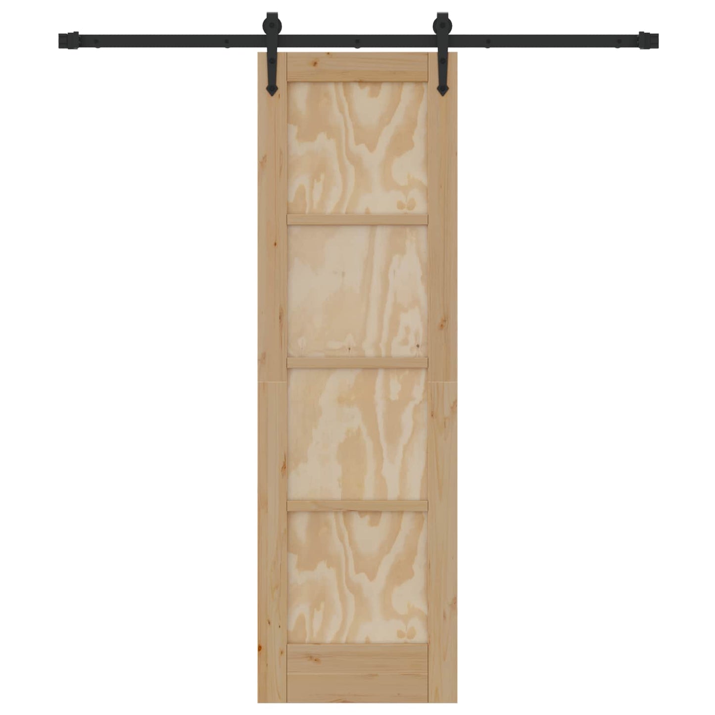 Schiebetür ORKDAL Natürlich und Schwarz 61 x 198,5 cm