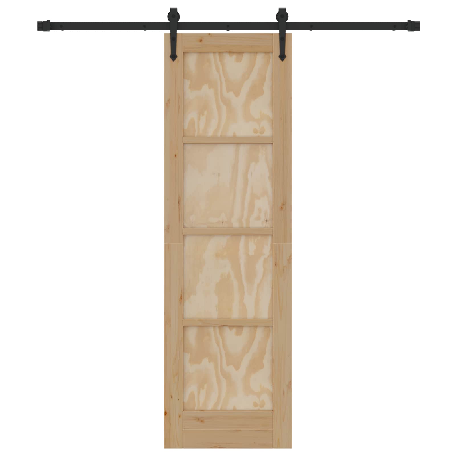 Schiebetür ORKDAL Natürlich und Schwarz 61 x 198,5 cm