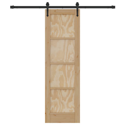 Schiebetür ORKDAL Natürlich und Schwarz 61 x 198,5 cm