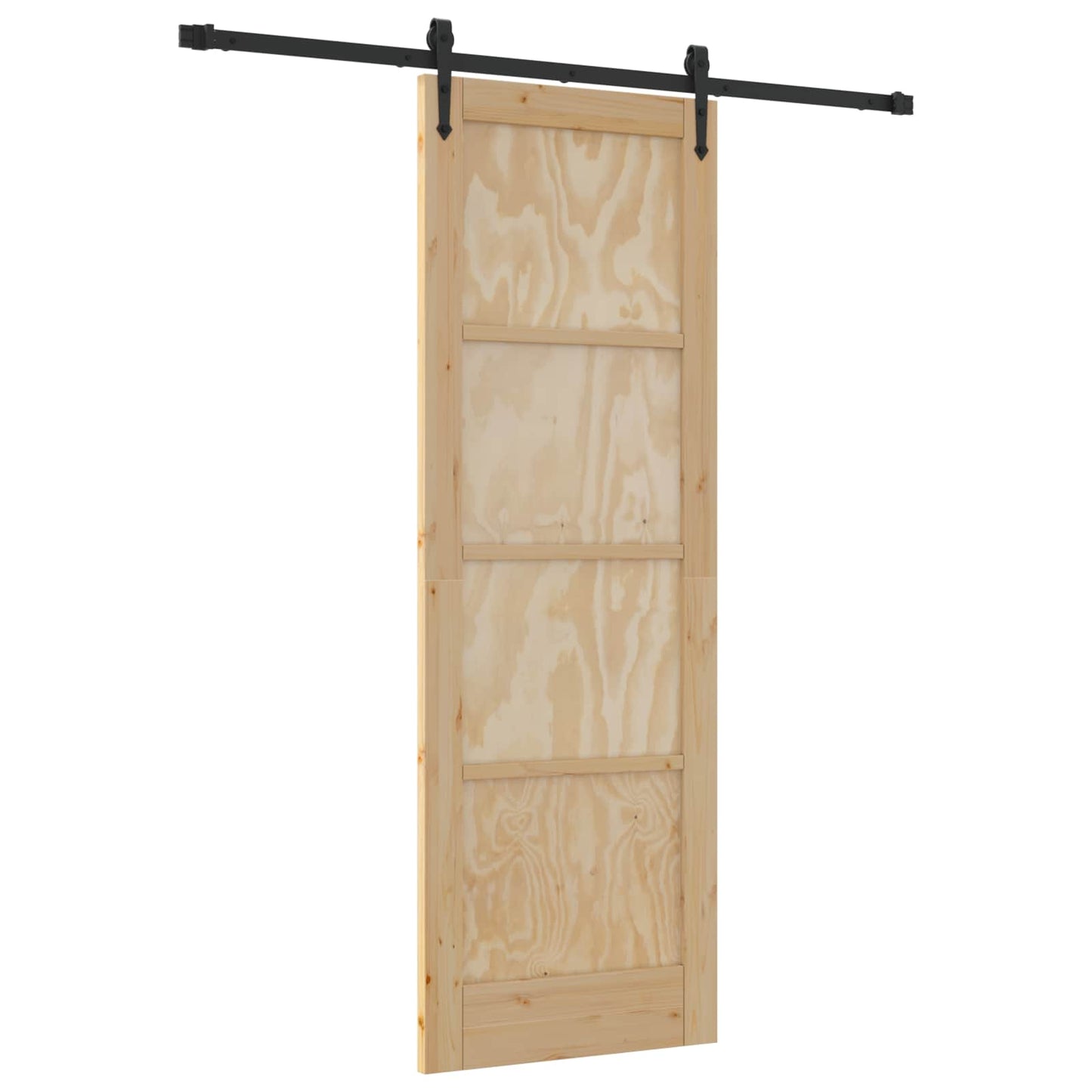 Schiebetür ORKDAL Natürlich und Schwarz 73,5 x 211 cm