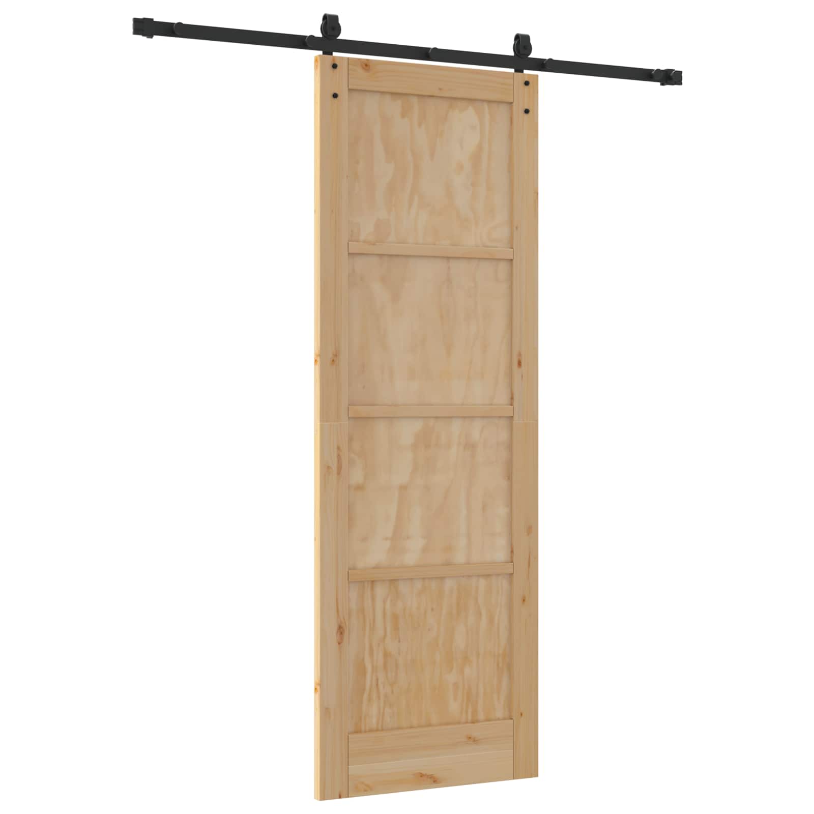 Schiebetür ORKDAL Natürlich und Schwarz 73,5 x 211 cm