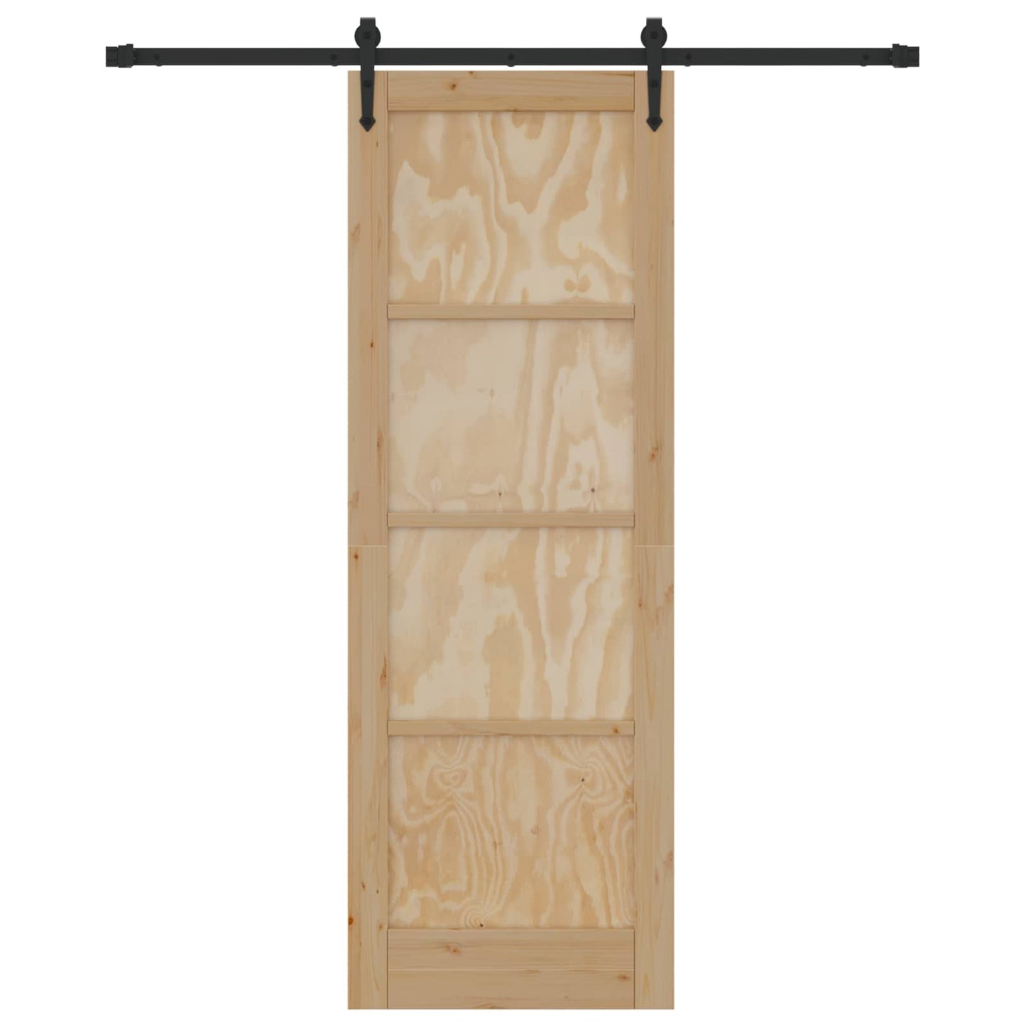 Schiebetür ORKDAL Natürlich und Schwarz 73,5 x 211 cm