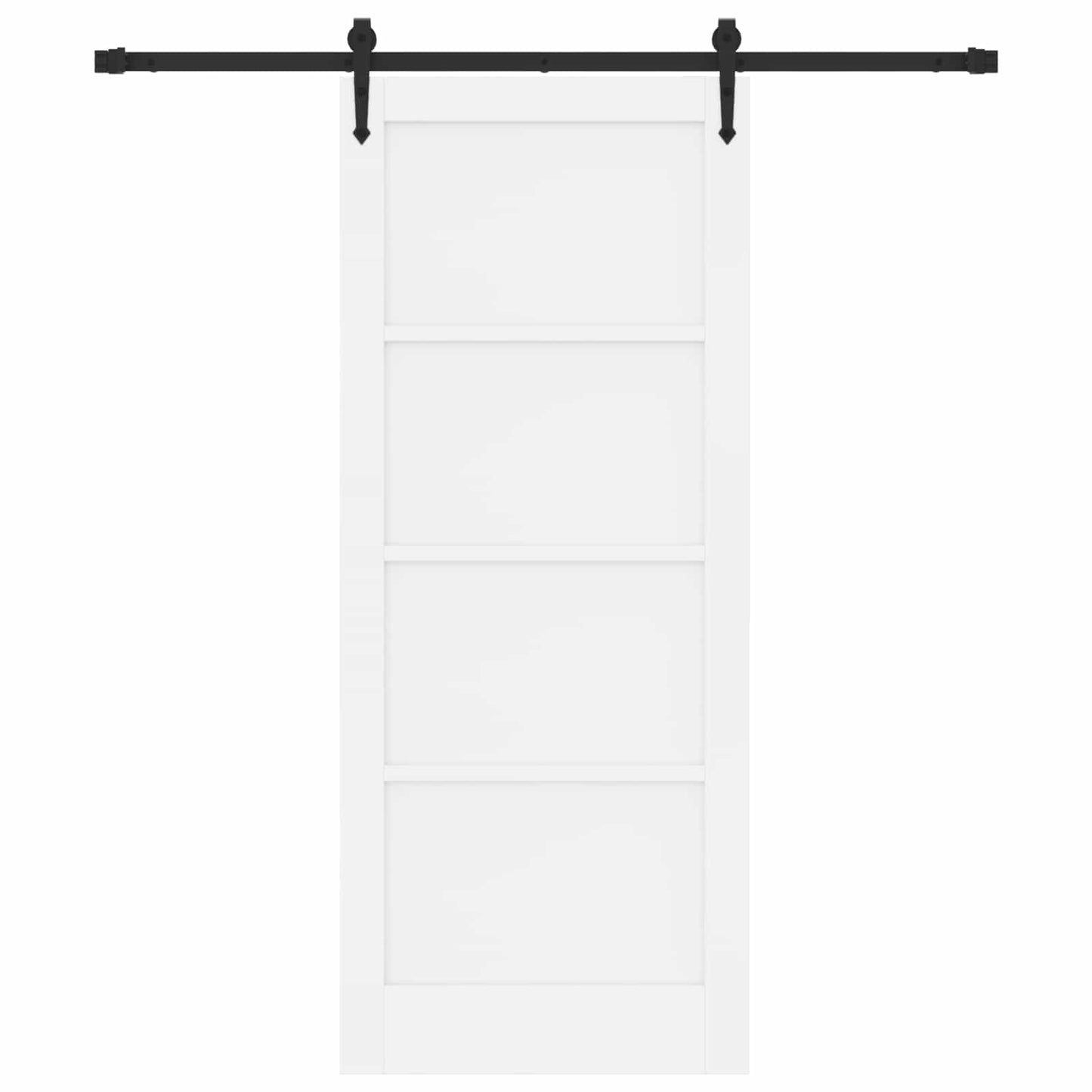 Schiebetür ORKDAL Weiß und Schwarz 83 x 202 cm
