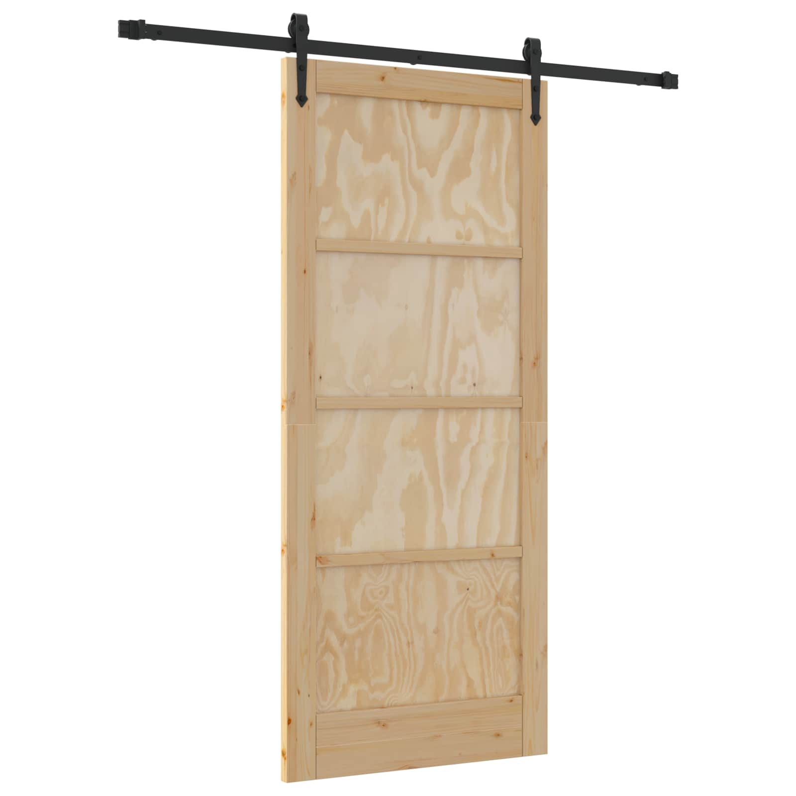 Schiebetür ORKDAL Natürlich und Schwarz 86 x 198,5 cm