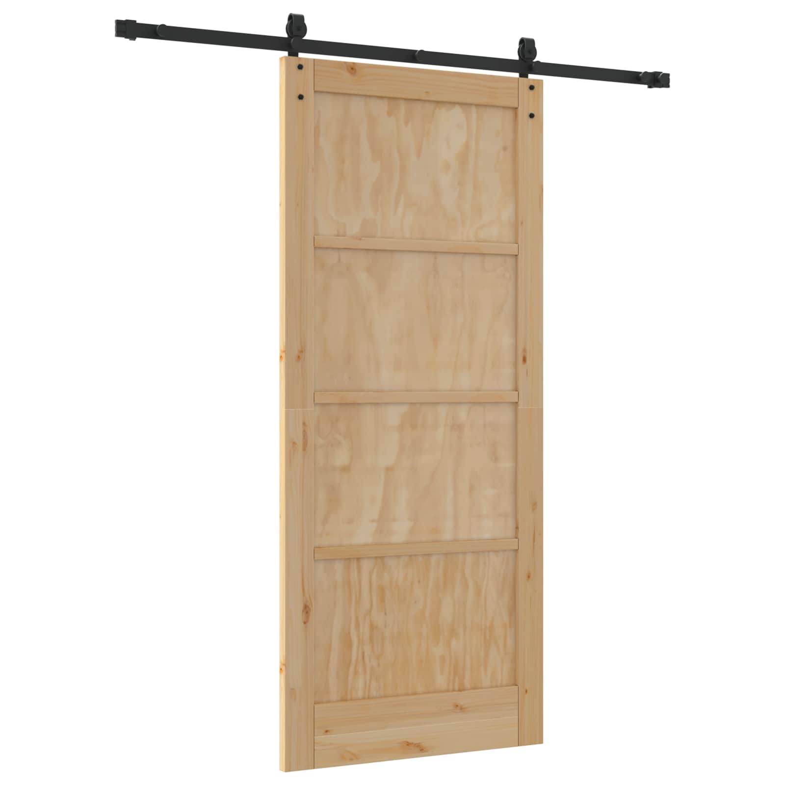 Schiebetür ORKDAL Natürlich und Schwarz 86 x 198,5 cm