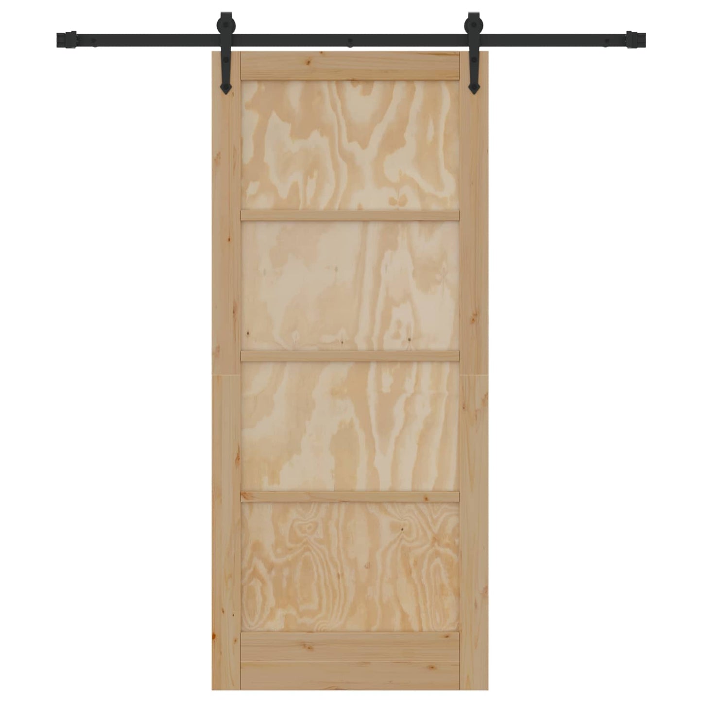 Schiebetür ORKDAL Natürlich und Schwarz 86 x 198,5 cm