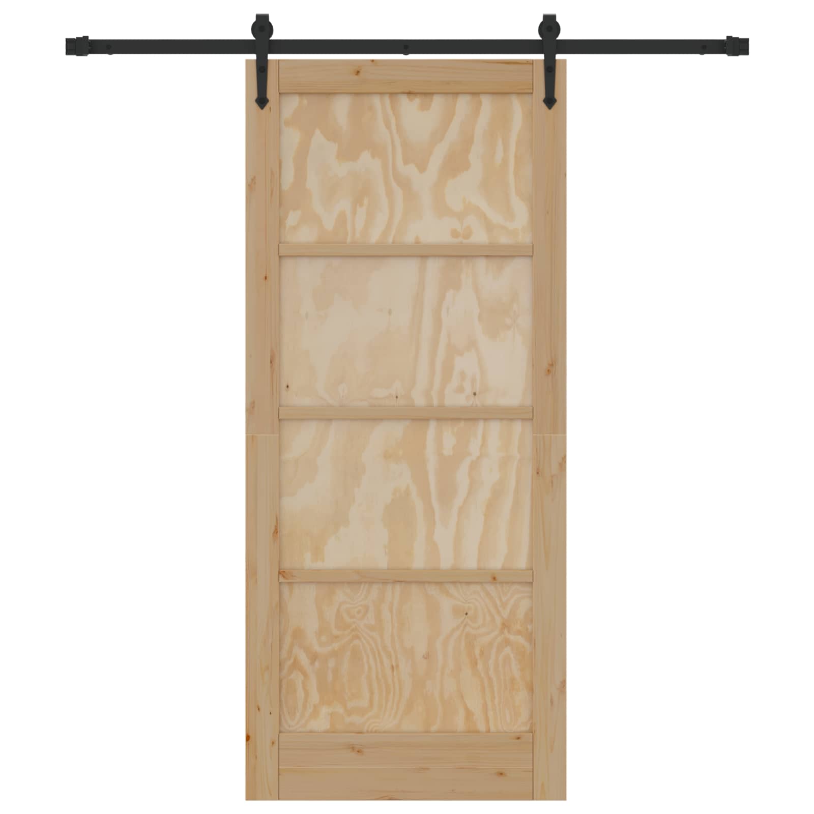 Schiebetür ORKDAL Natürlich und Schwarz 86 x 198,5 cm