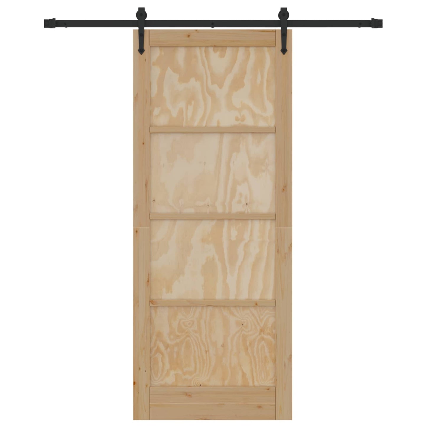 Schiebetür ORKDAL Natürlich und Schwarz 86 x 211 cm