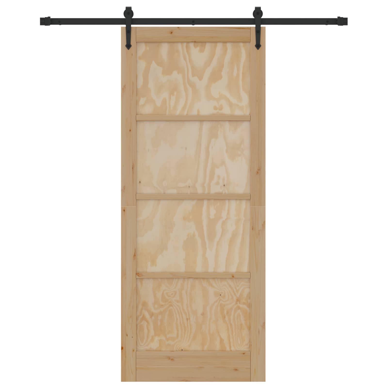 Schiebetür ORKDAL Natürlich und Schwarz 86 x 211 cm