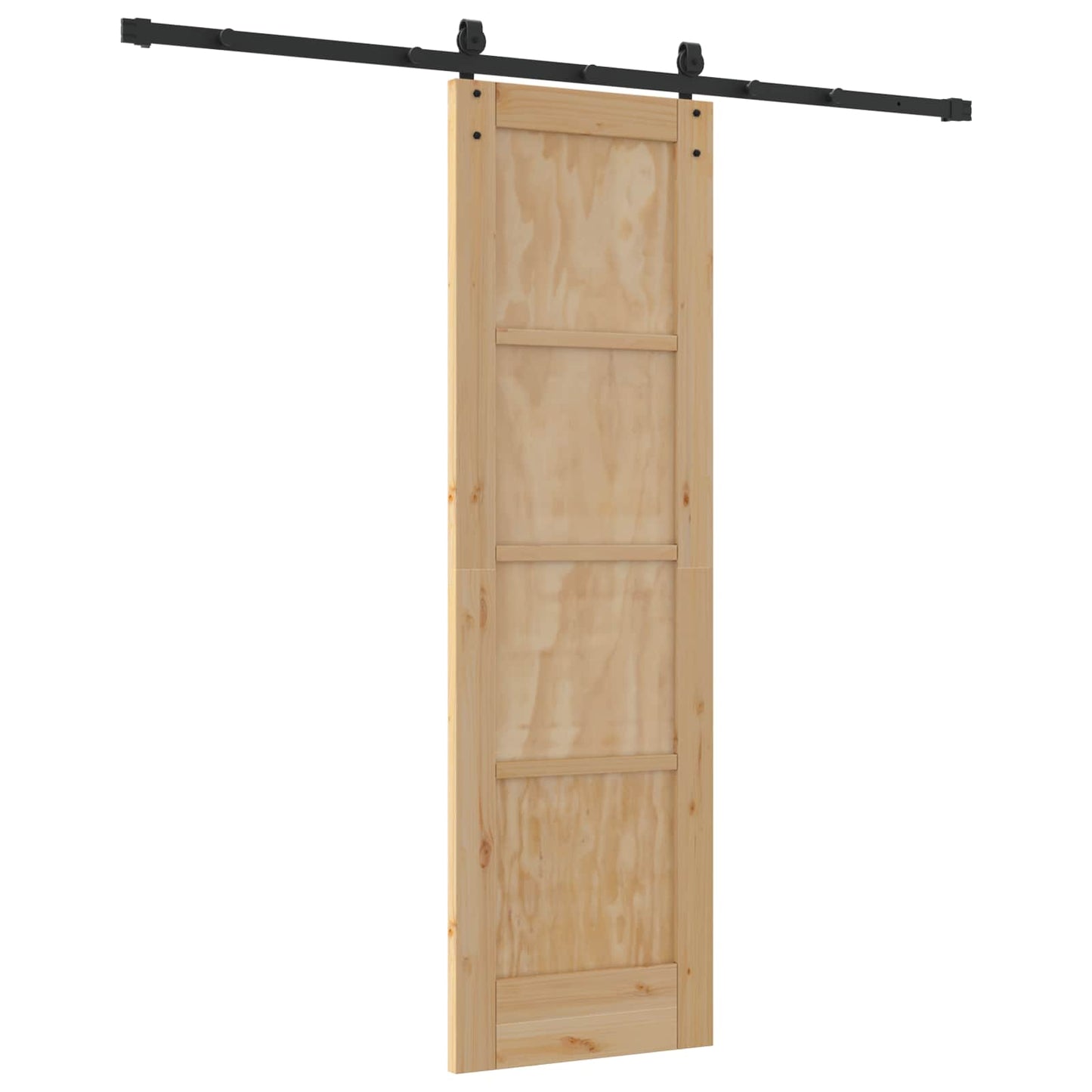Schiebetür ORKDAL Natürlich und Schwarz 61 x 198,5 cm
