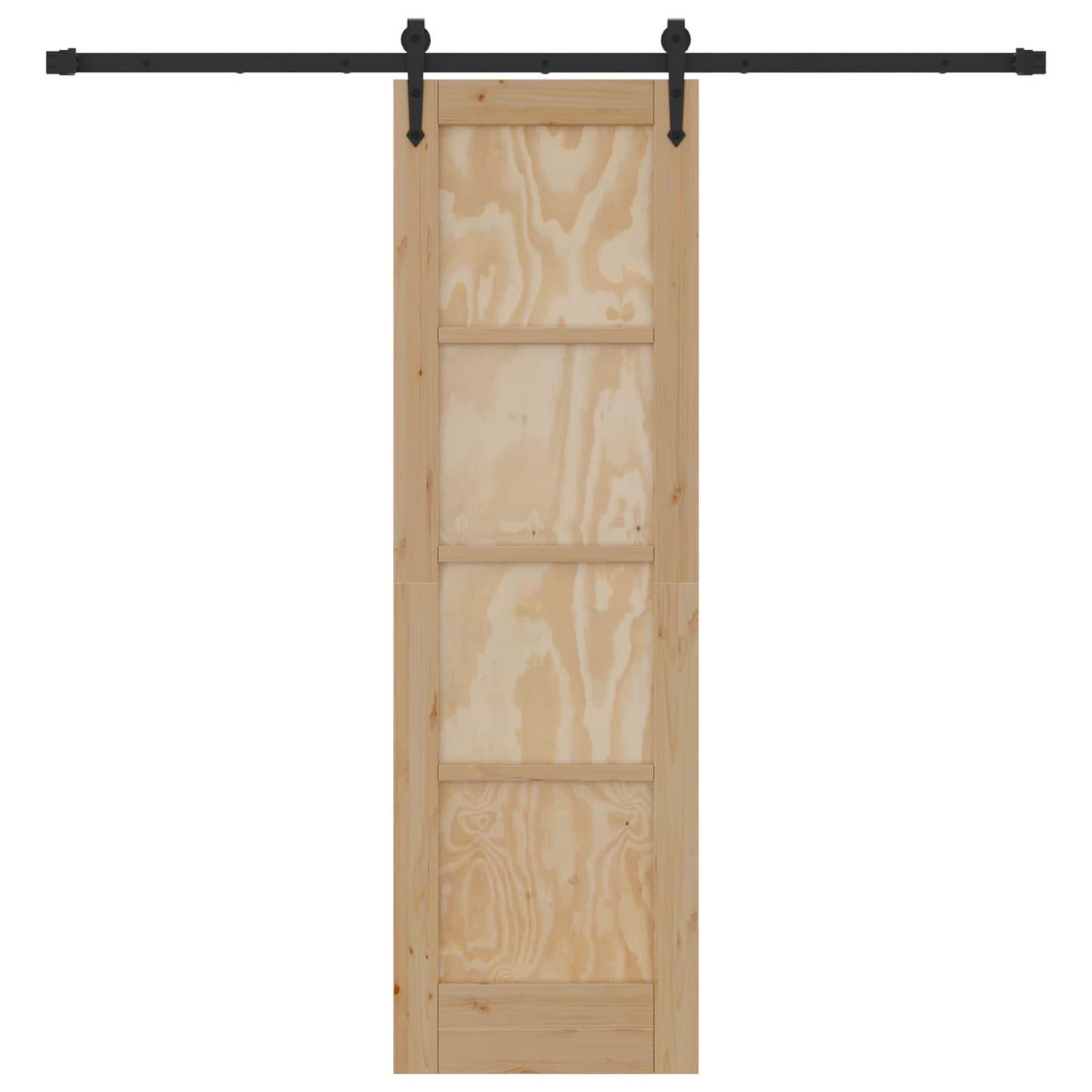 Schiebetür ORKDAL Natürlich und Schwarz 61 x 198,5 cm