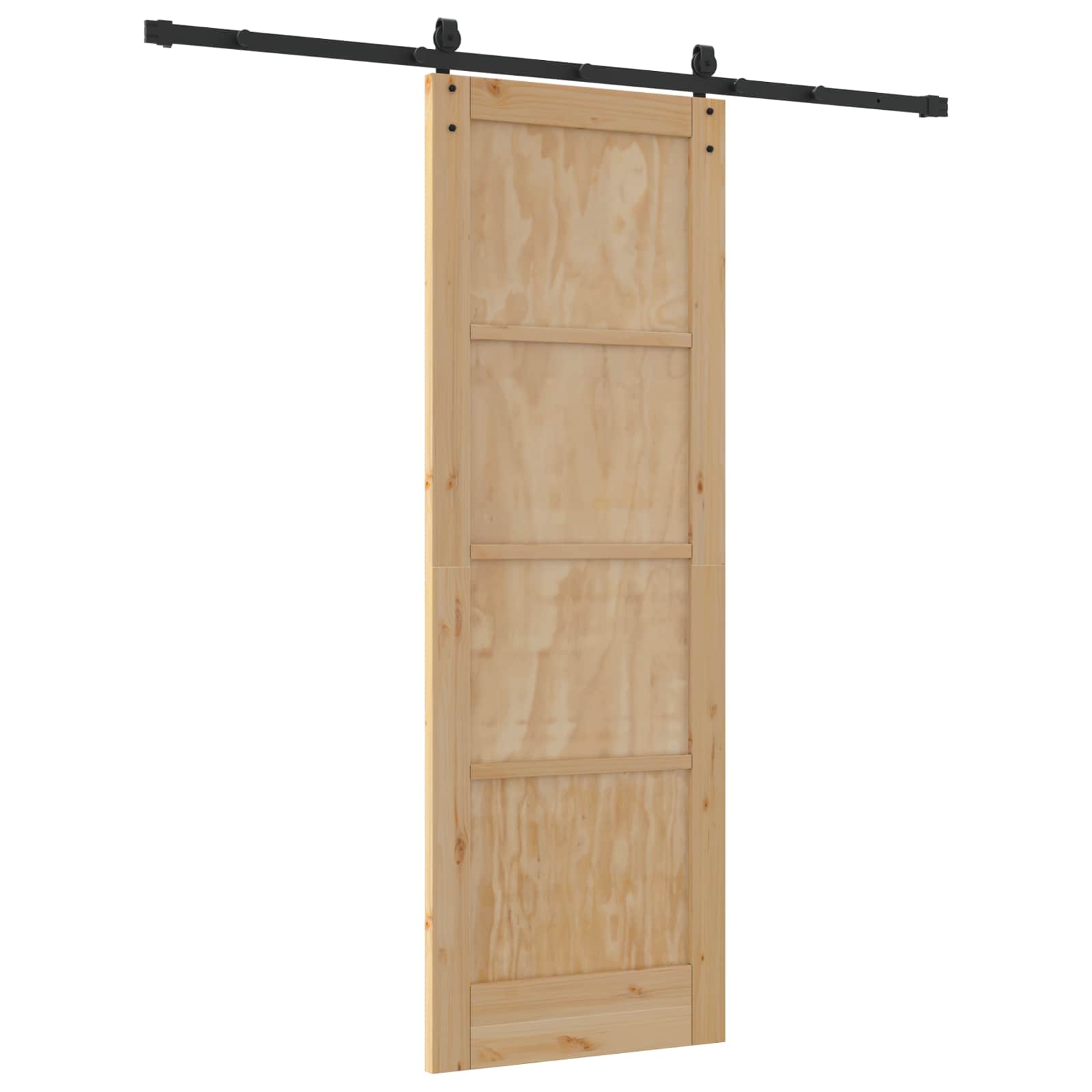 Schiebetür ORKDAL Natürlich und Schwarz 73,5 x 211 cm