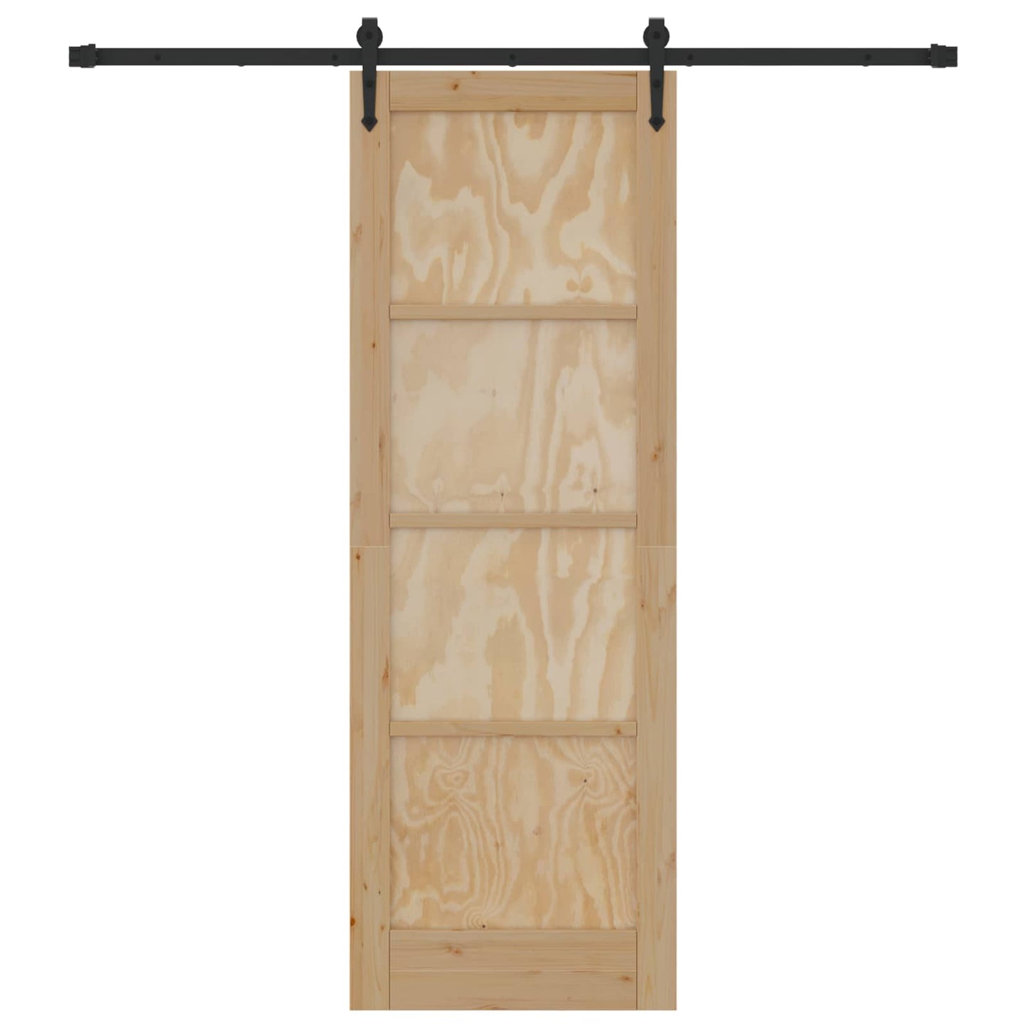 Schiebetür ORKDAL Natürlich und Schwarz 73,5 x 211 cm