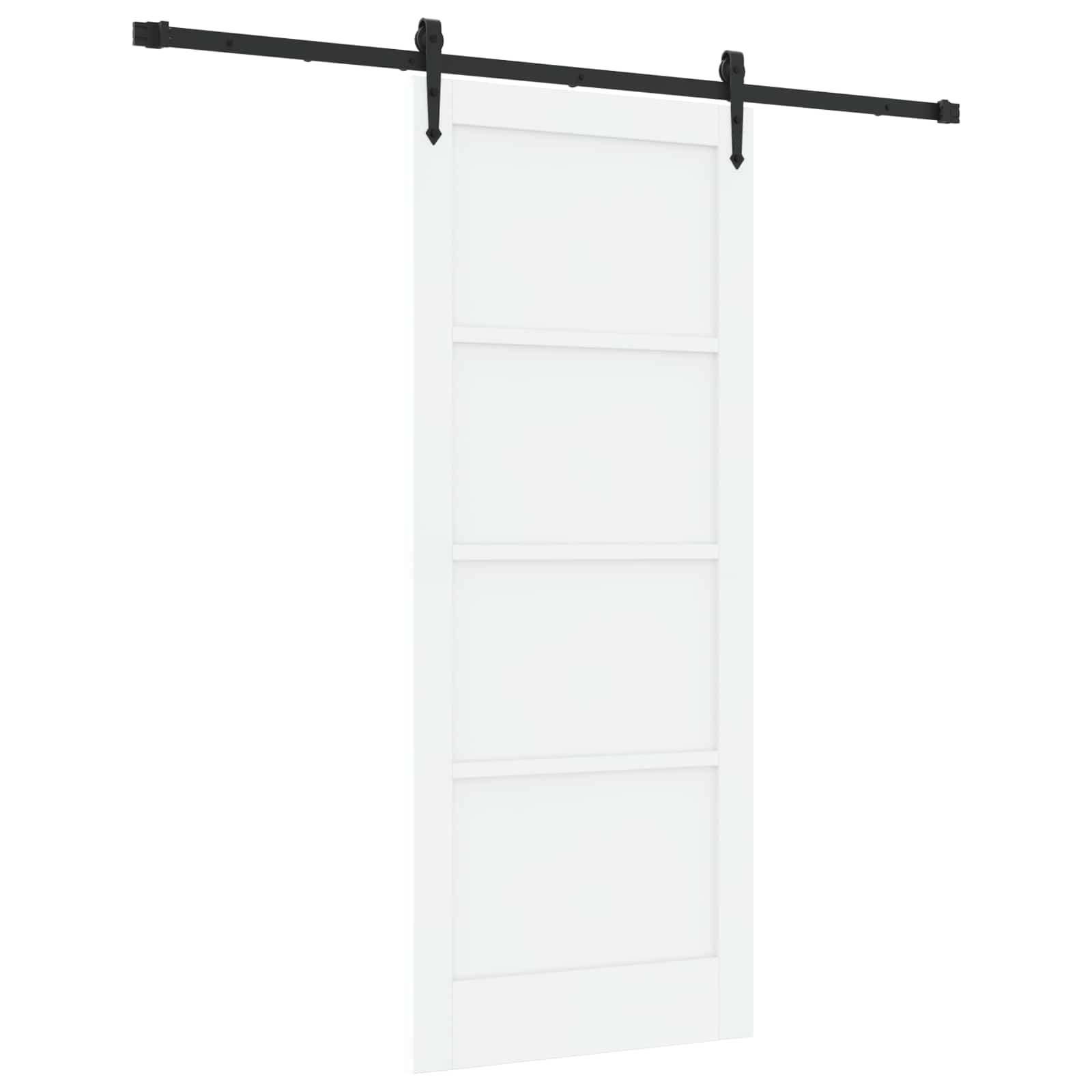 Schiebetür ORKDAL Weiß und Schwarz 83 x 202 cm