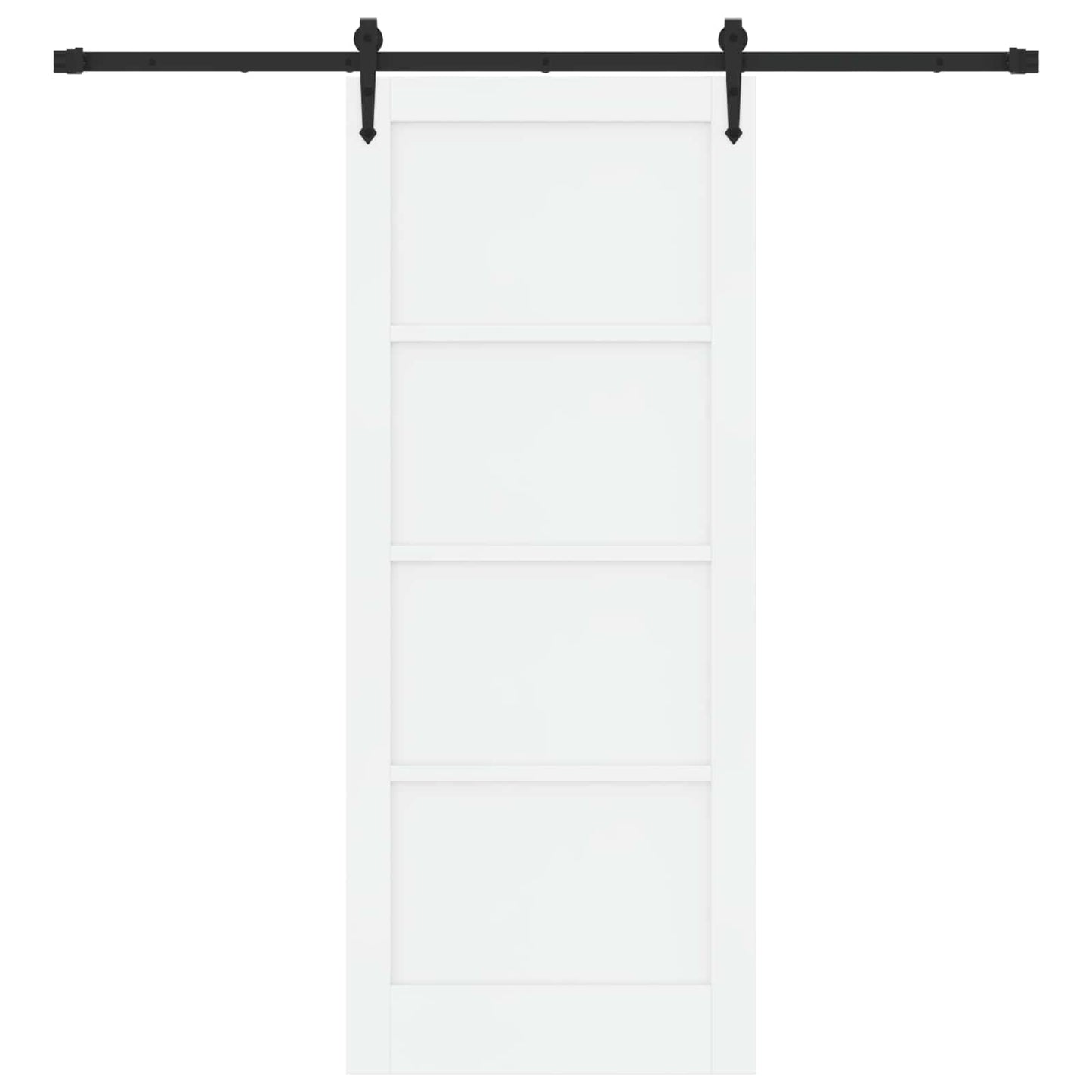 Schiebetür ORKDAL Weiß und Schwarz 83 x 202 cm