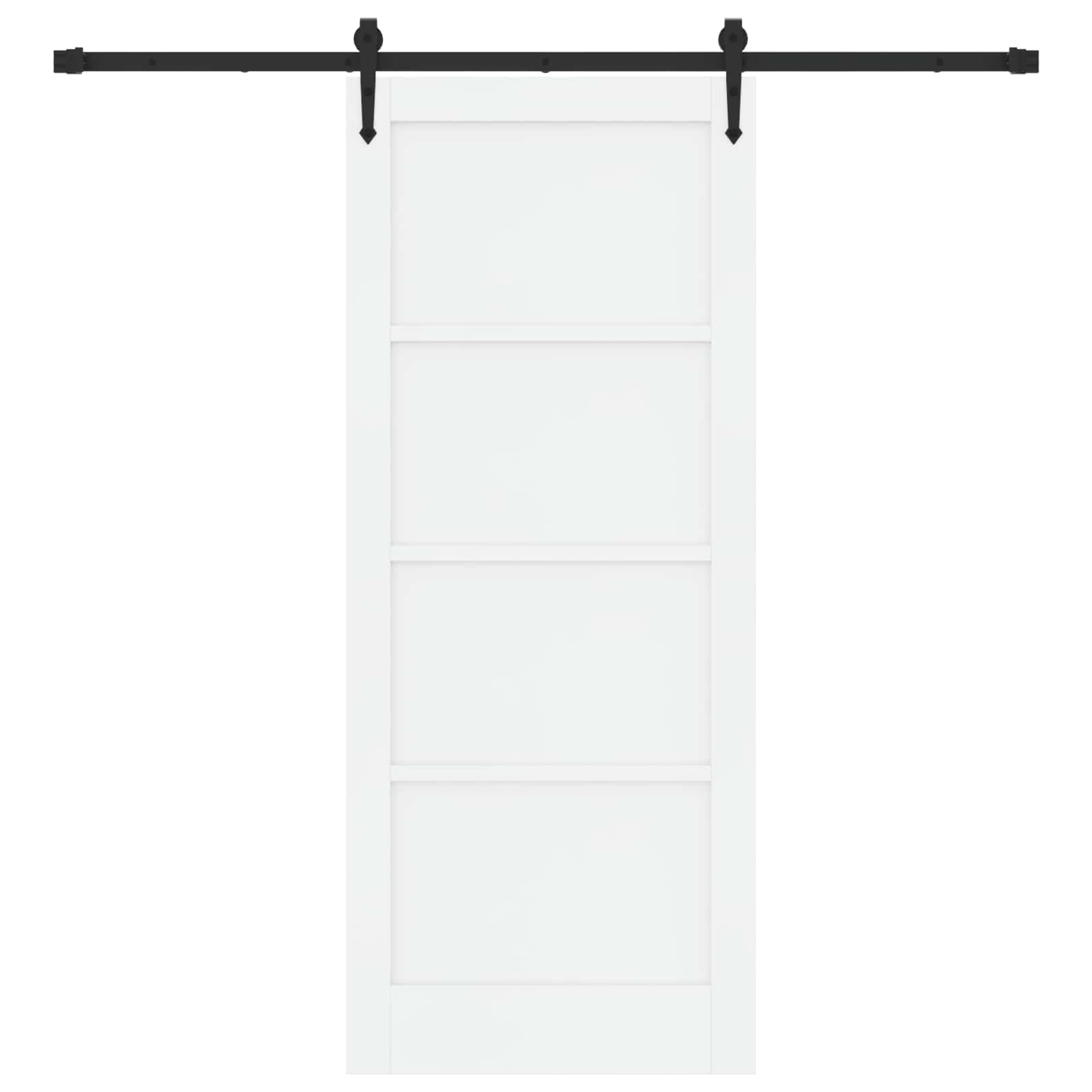 Schiebetür ORKDAL Weiß und Schwarz 83 x 202 cm