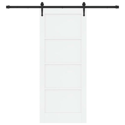 Schiebetür ORKDAL Weiß und Schwarz 83 x 202 cm