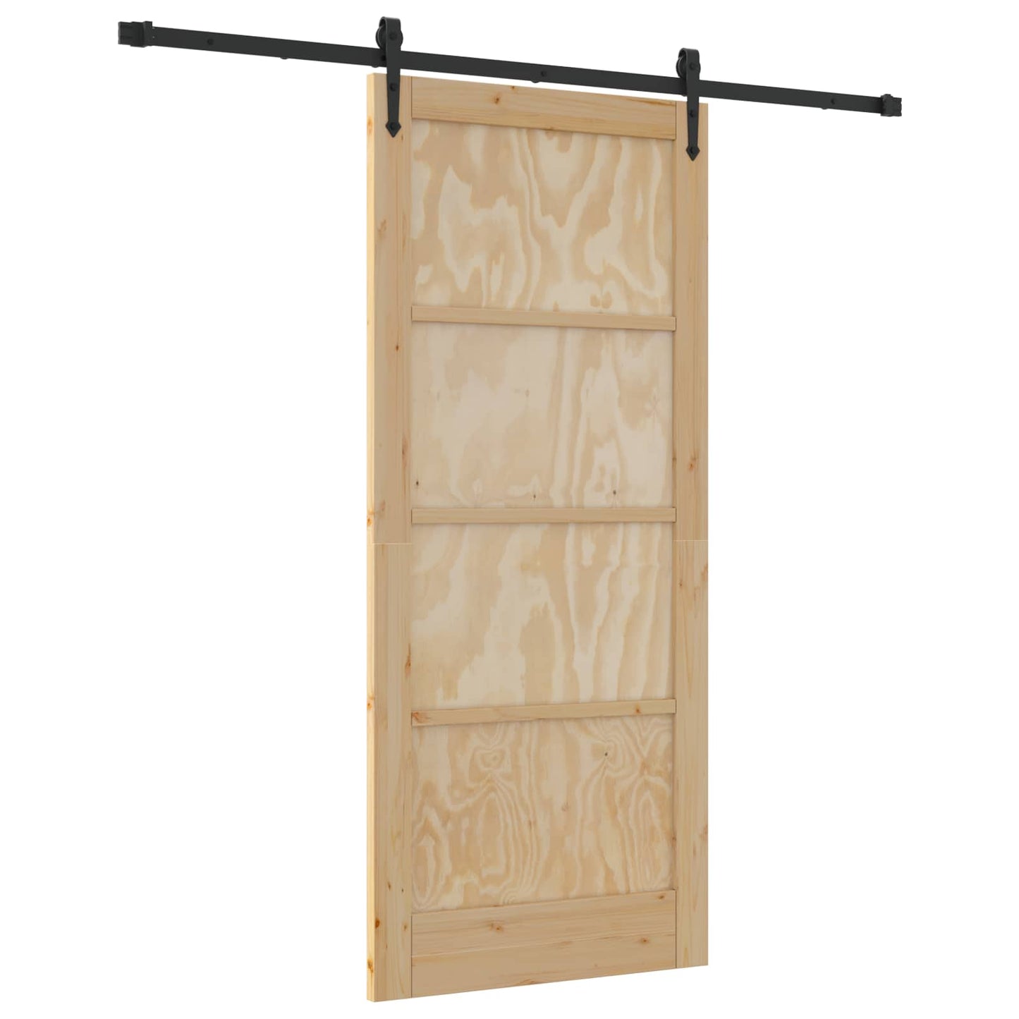 Schiebetür ORKDAL Natürlich und Schwarz 86 x 198,5 cm