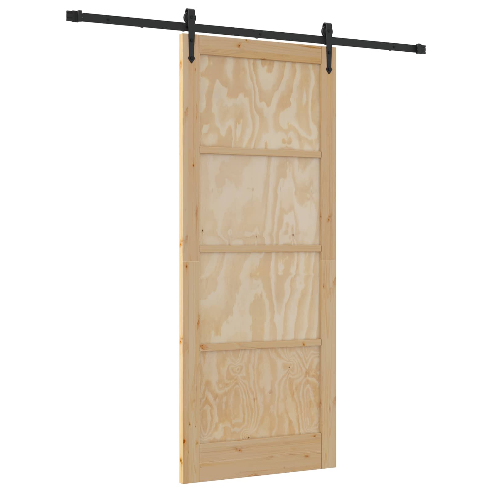 Schiebetür ORKDAL Natürlich und Schwarz 86 x 211 cm