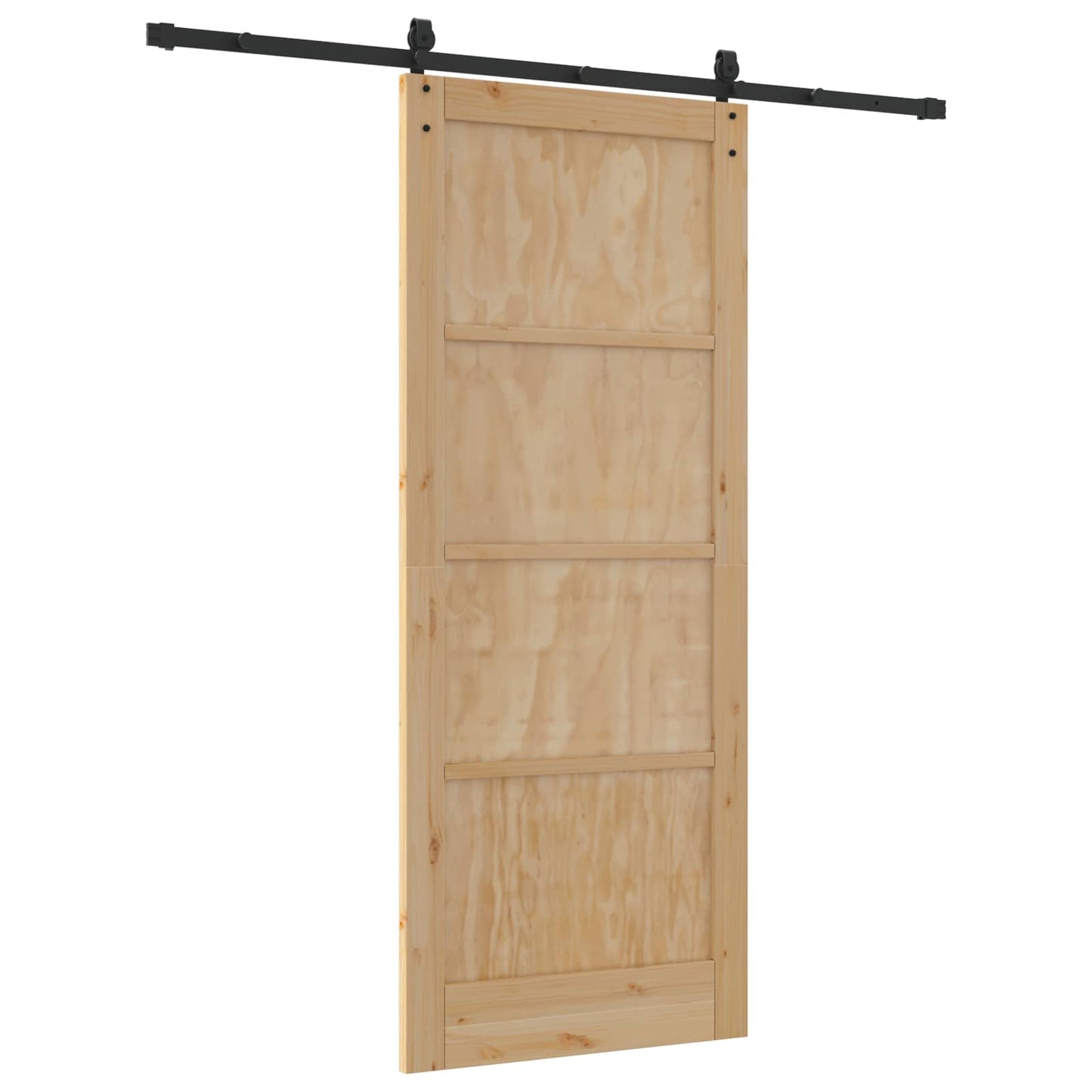 Schiebetür ORKDAL Natürlich und Schwarz 86 x 211 cm