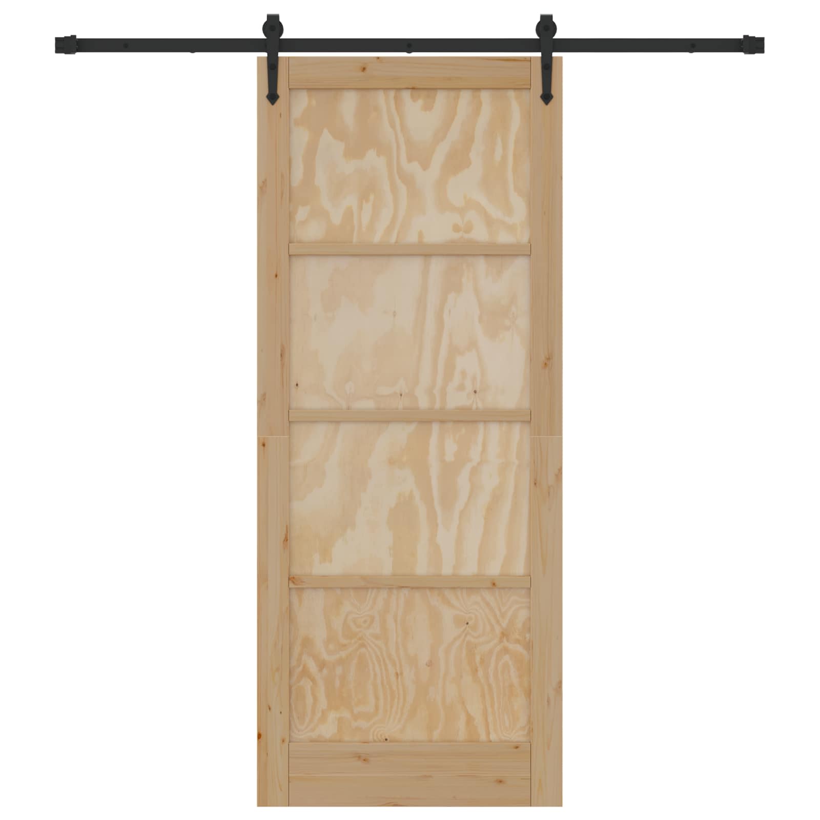 Schiebetür ORKDAL Natürlich und Schwarz 86 x 211 cm