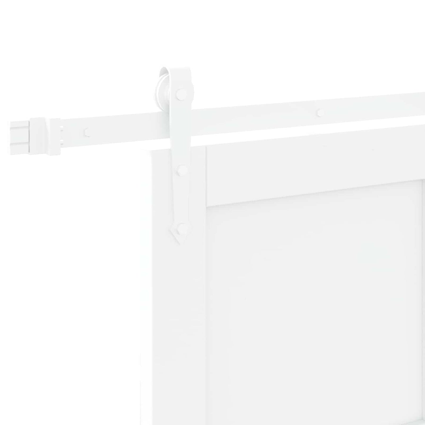 Schiebetür ORKDAL Weiß 83 x 202 cm Massives Kiefernholz