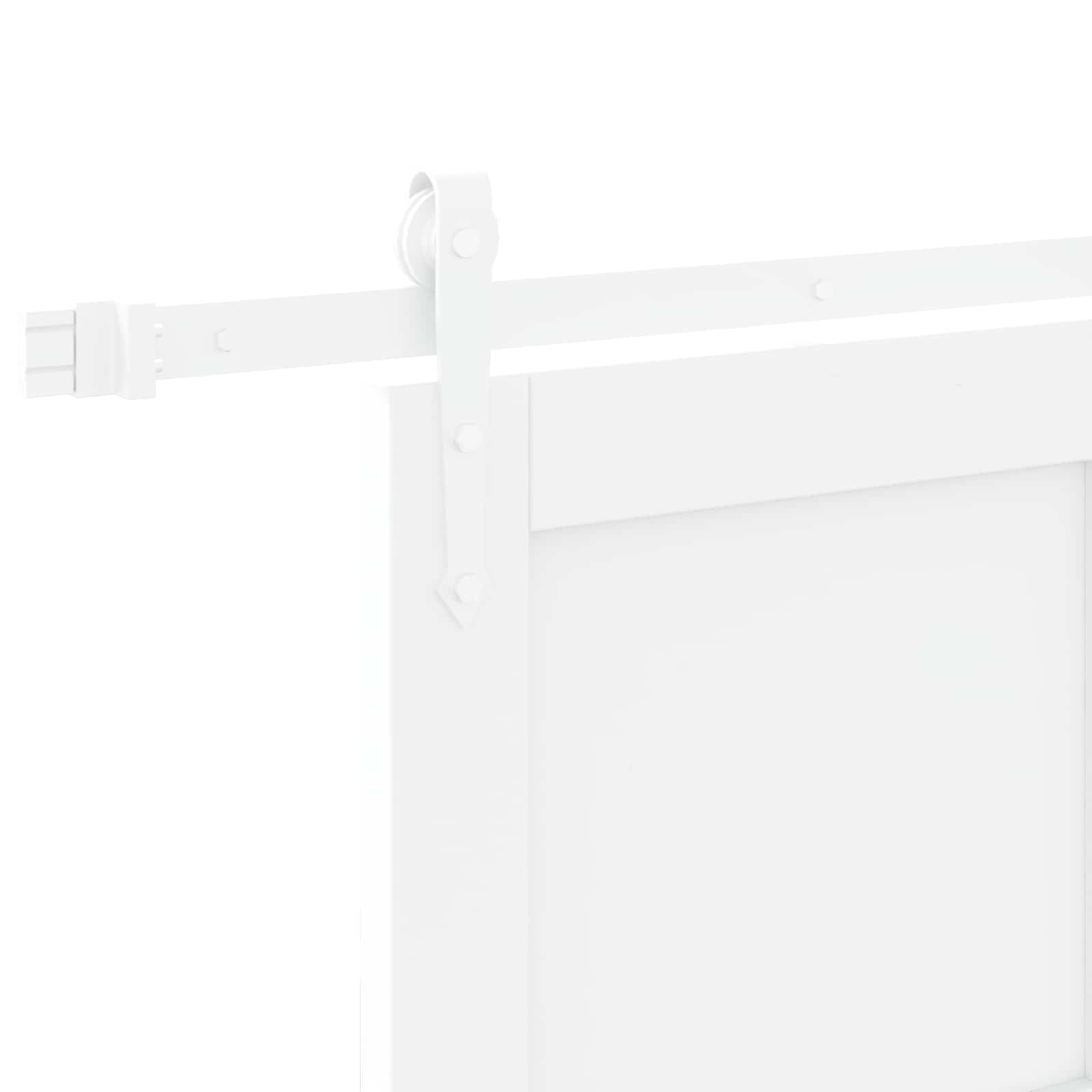 Schiebetür ORKDAL Weiß 83 x 202 cm Massives Kiefernholz
