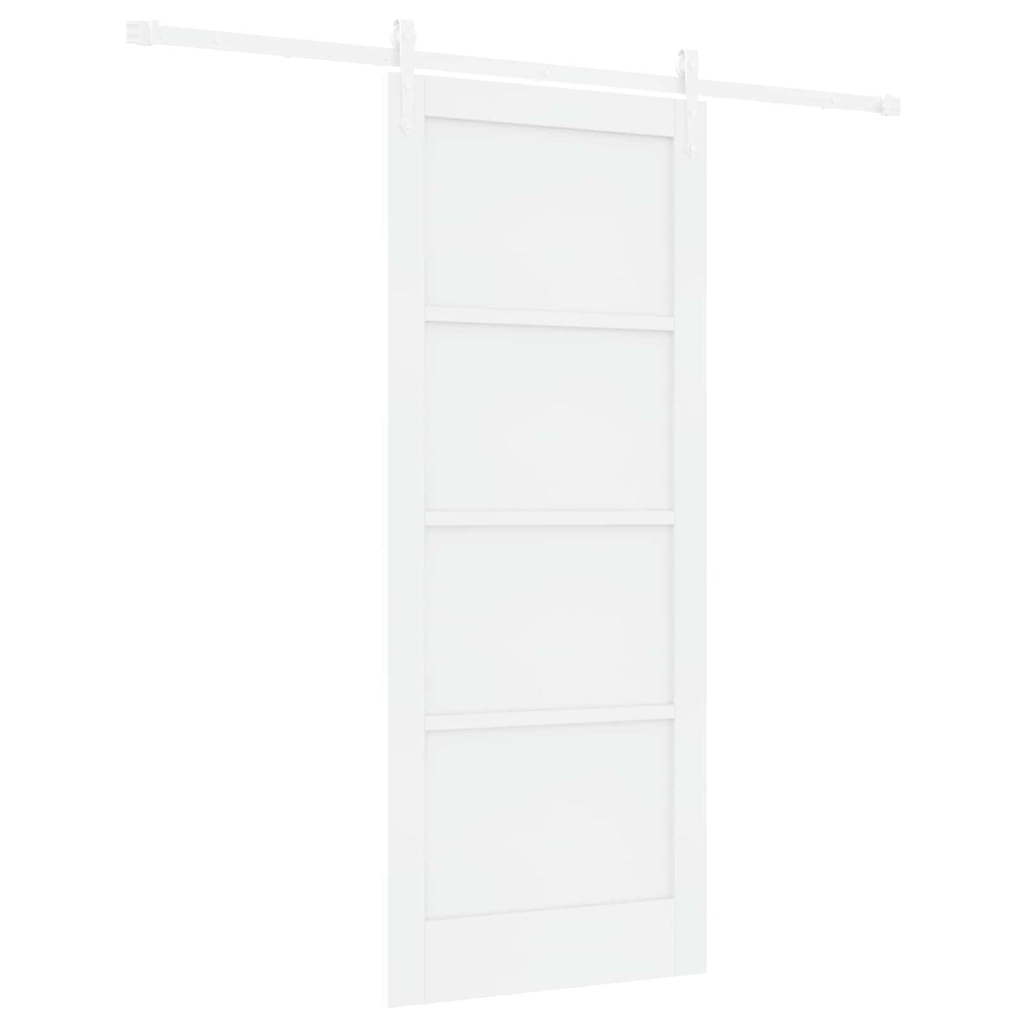 Schiebetür ORKDAL Weiß 83 x 202 cm Massives Kiefernholz