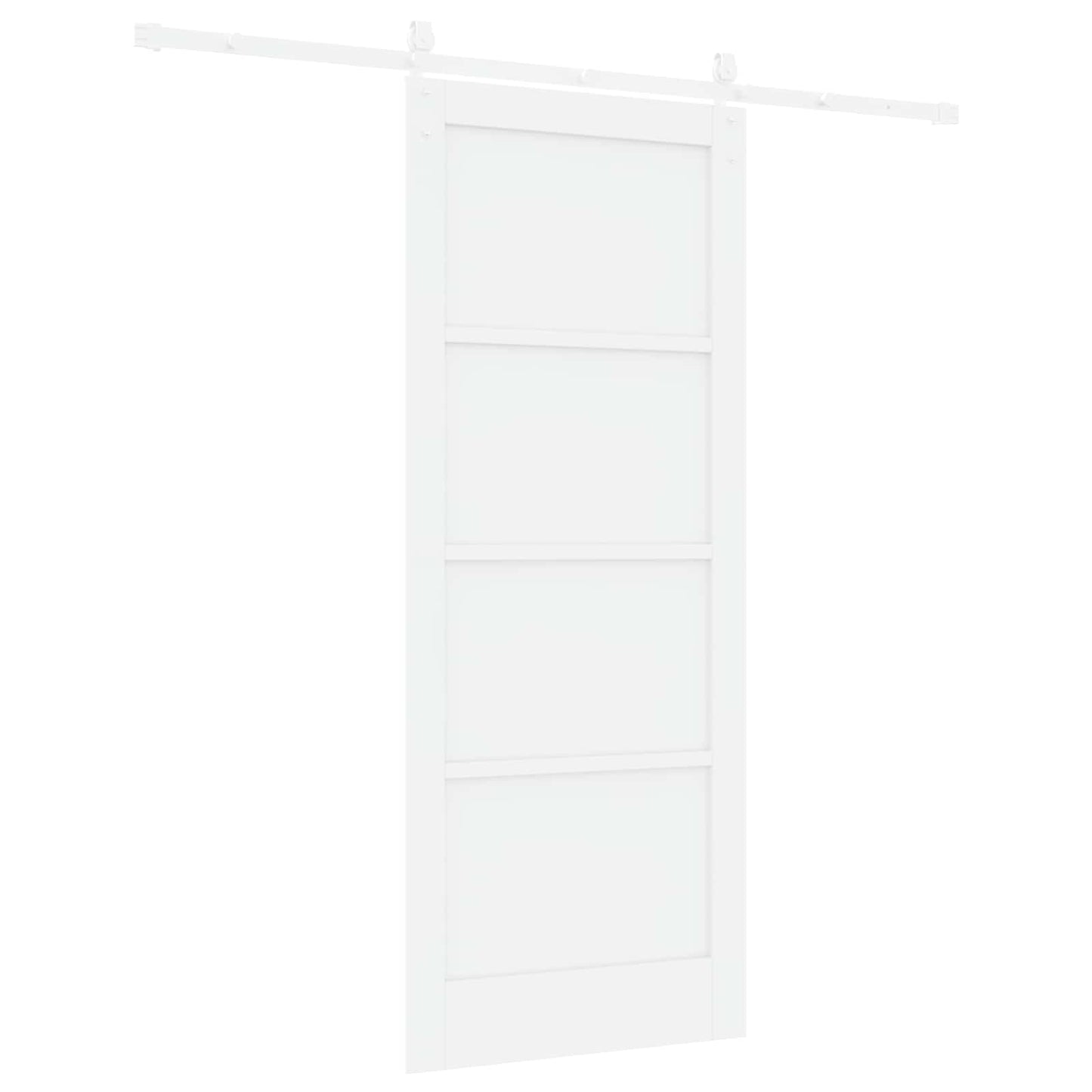 Schiebetür ORKDAL Weiß 83 x 202 cm Massives Kiefernholz